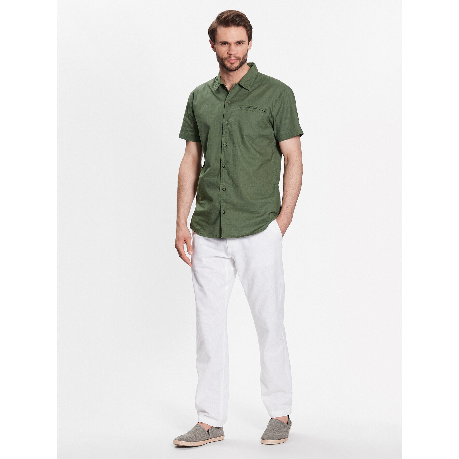 INDICODE Риза Rollo 20-333 Каки Regular Fit - Pepit.bg