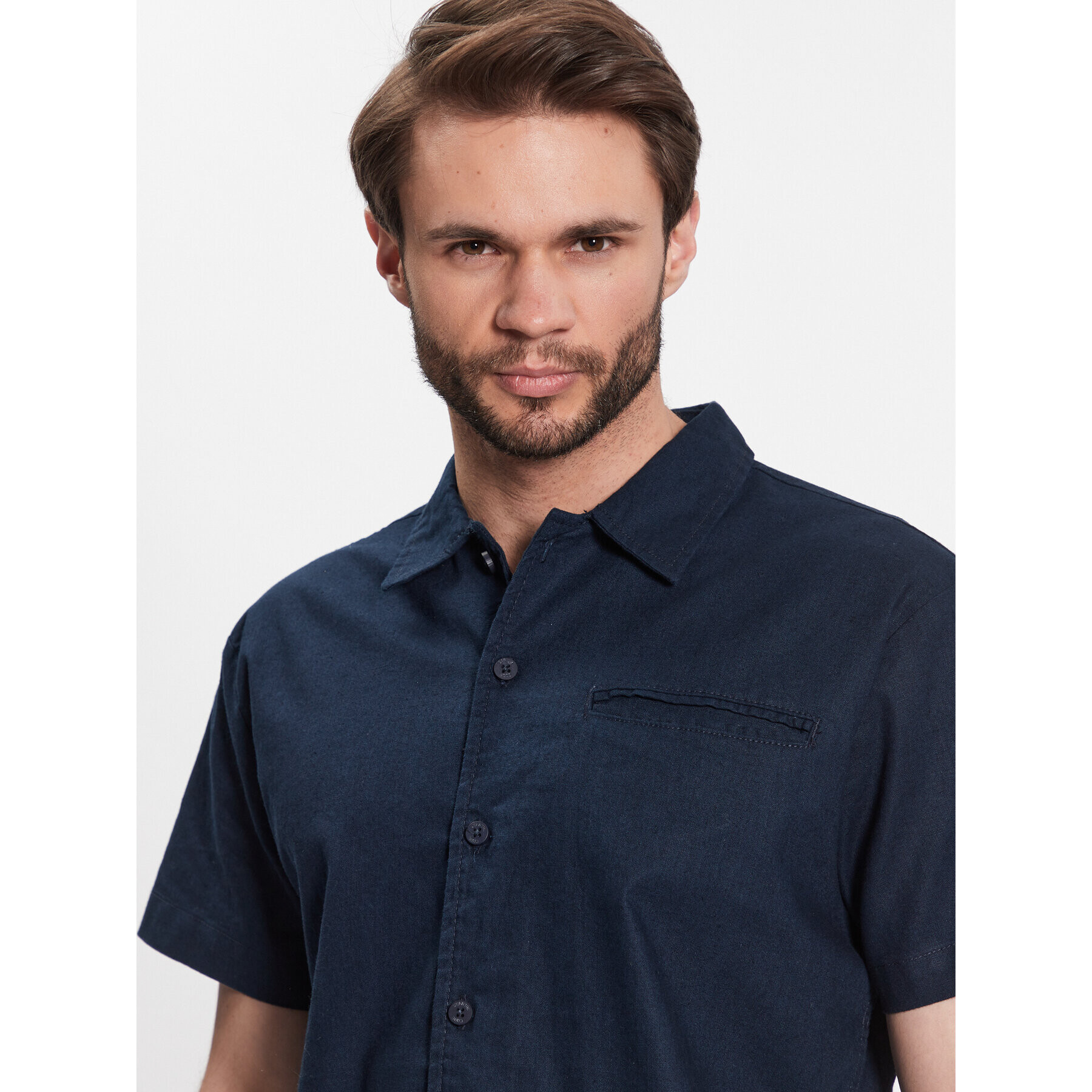 INDICODE Риза Rollo 20-333 Тъмносин Regular Fit - Pepit.bg