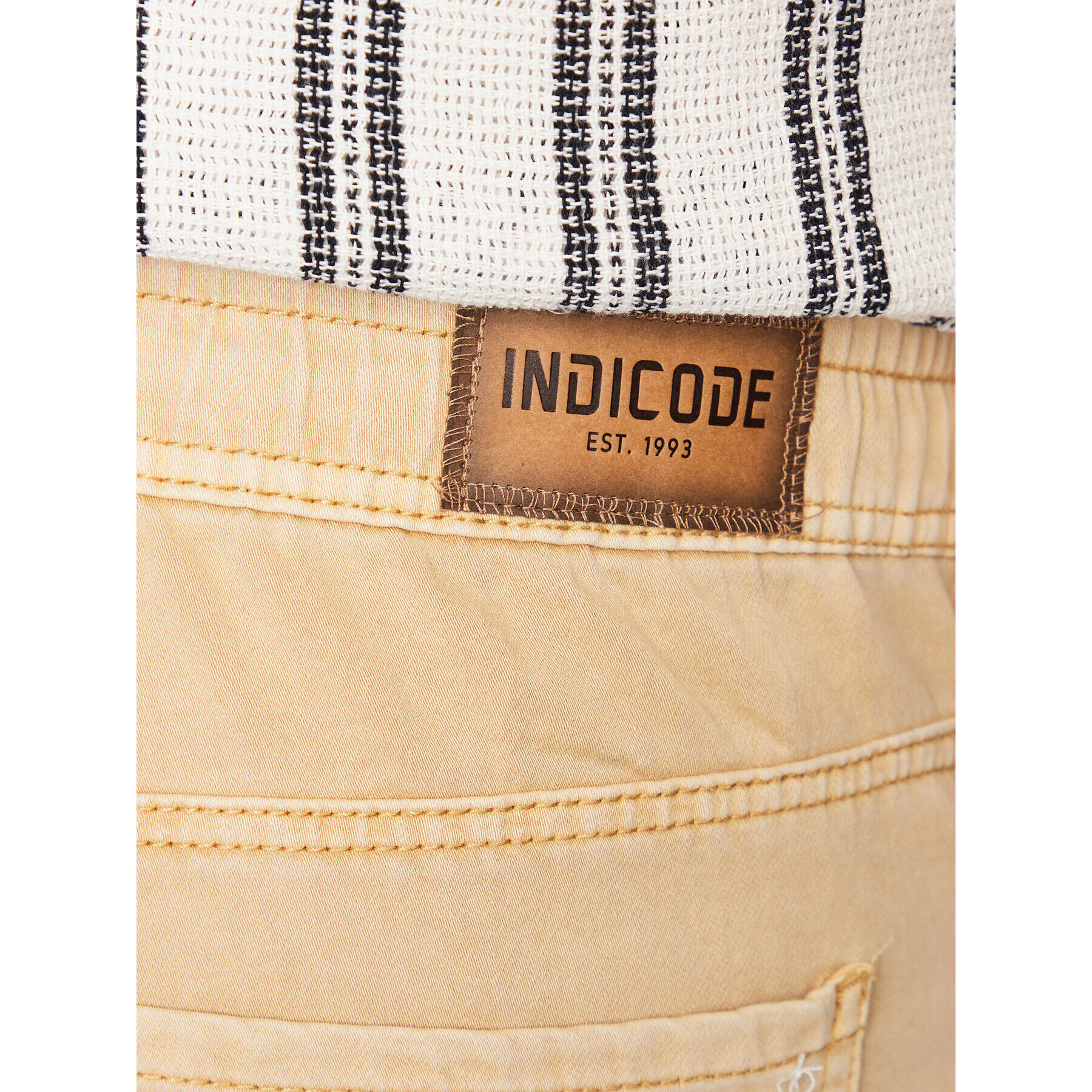 INDICODE Шорти от плат Rosson 70-646 Кафяв Regular Fit - Pepit.bg