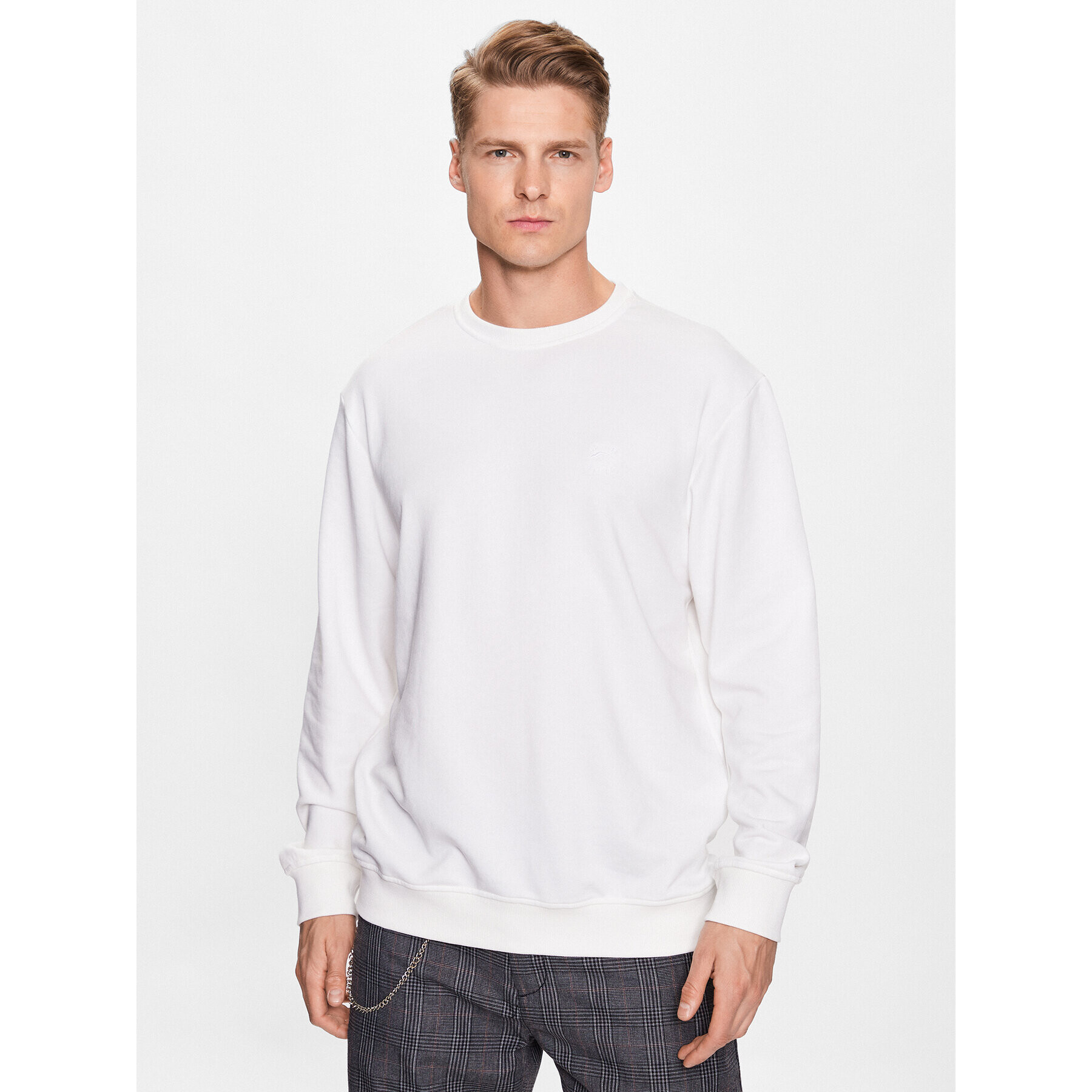 INDICODE Суитшърт Holt 50-251 Бял Regular Fit - Pepit.bg