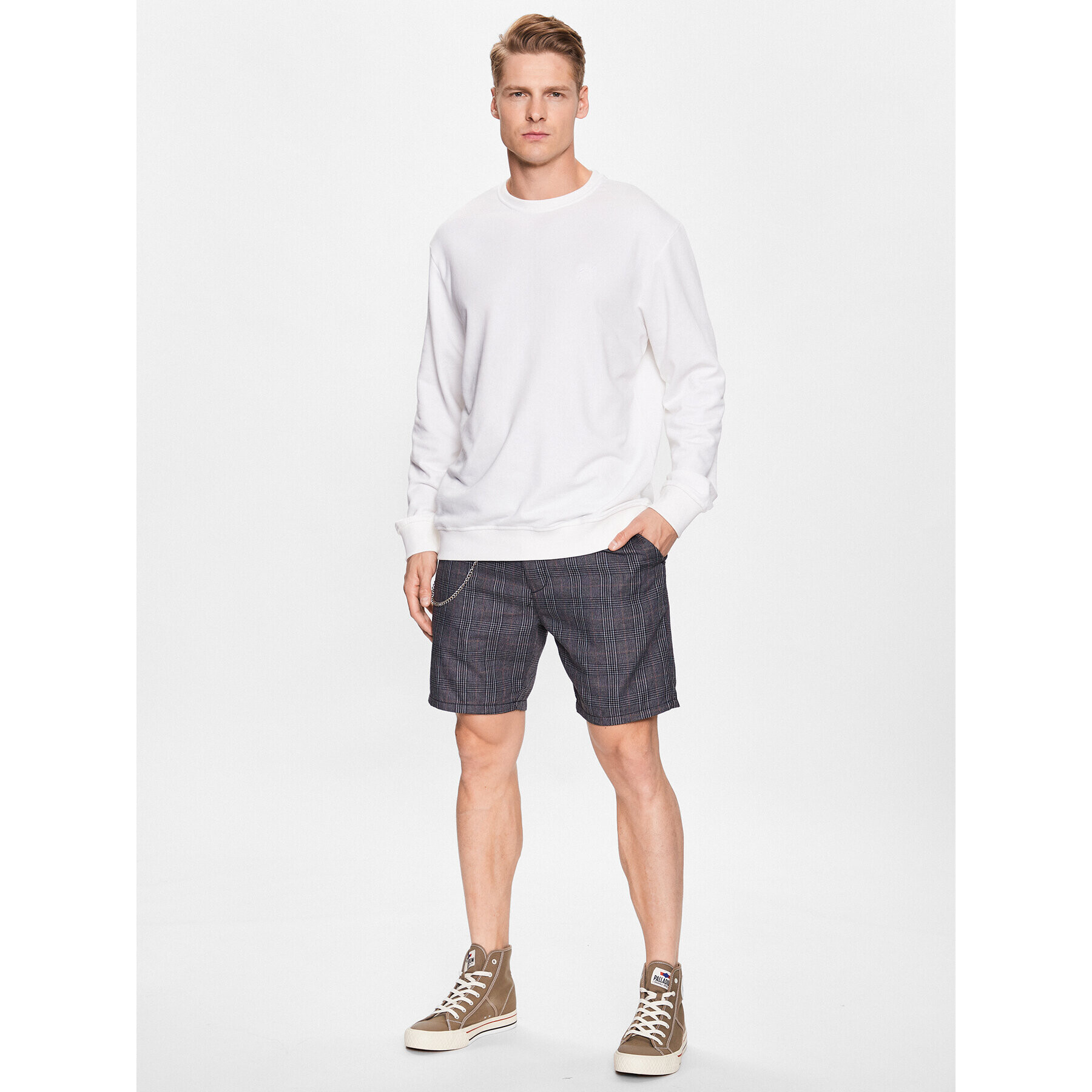 INDICODE Суитшърт Holt 50-251 Бял Regular Fit - Pepit.bg