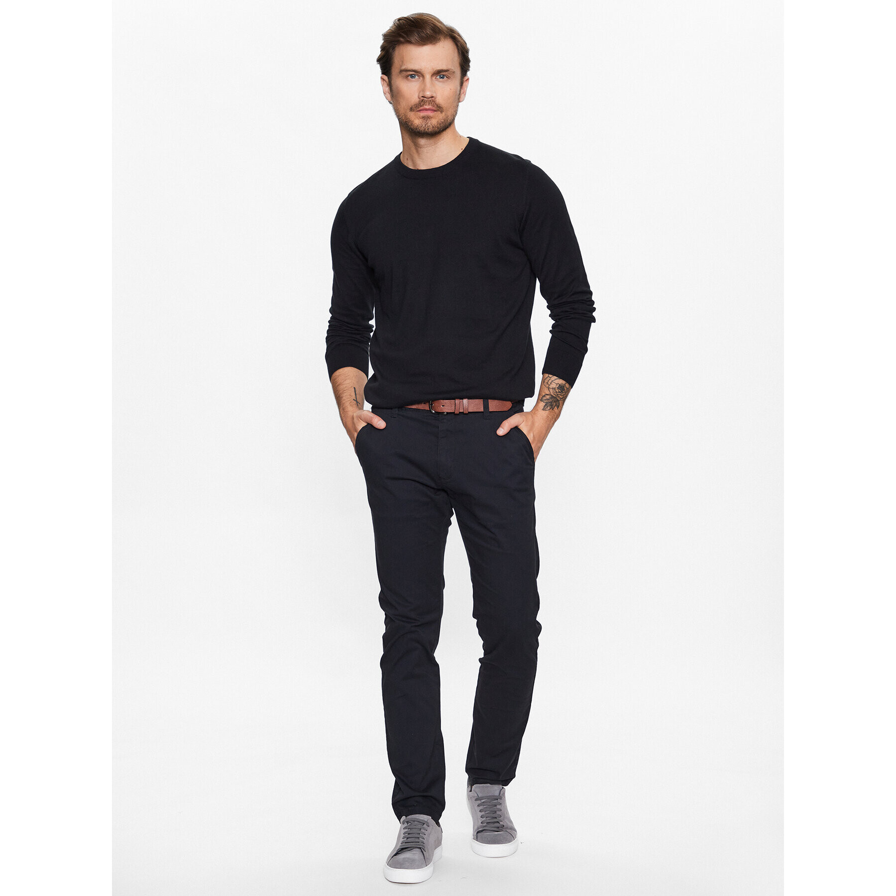 INDICODE Суитшърт Townsend 30-409 Черен Regular Fit - Pepit.bg