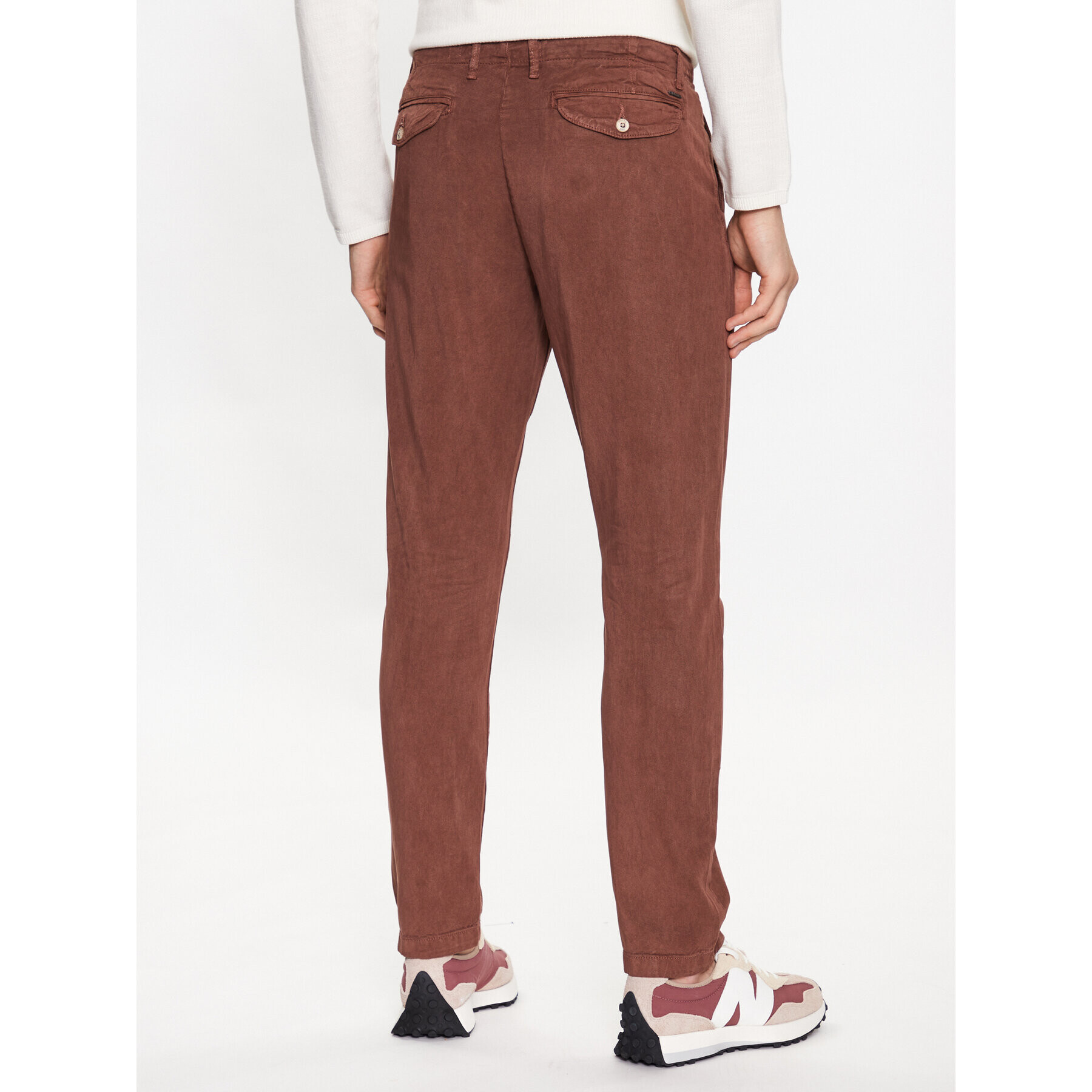 INDICODE Текстилни панталони Ville 60-291 Кафяв Regular Fit - Pepit.bg