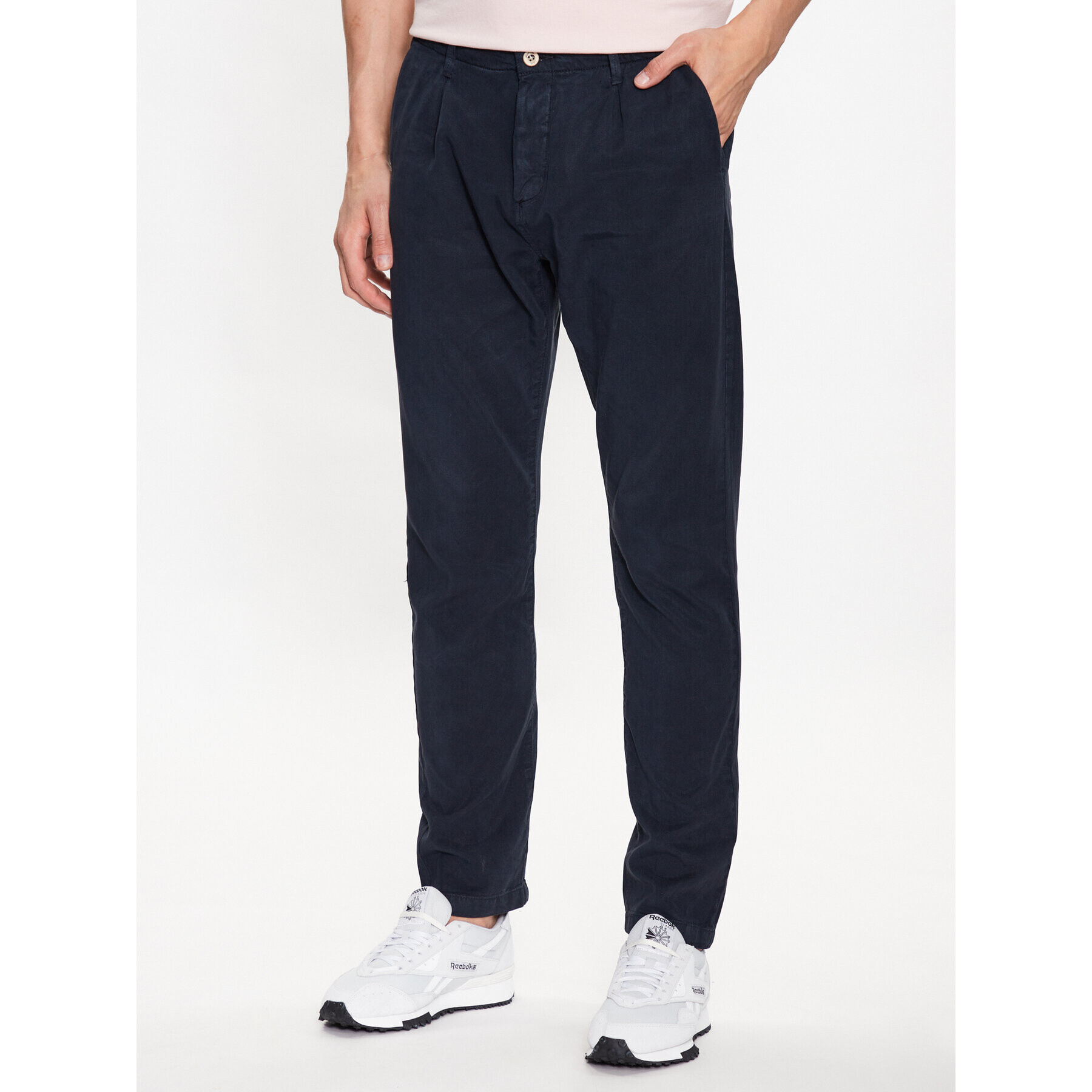 INDICODE Текстилни панталони Ville 60-291 Тъмносин Regular Fit - Pepit.bg