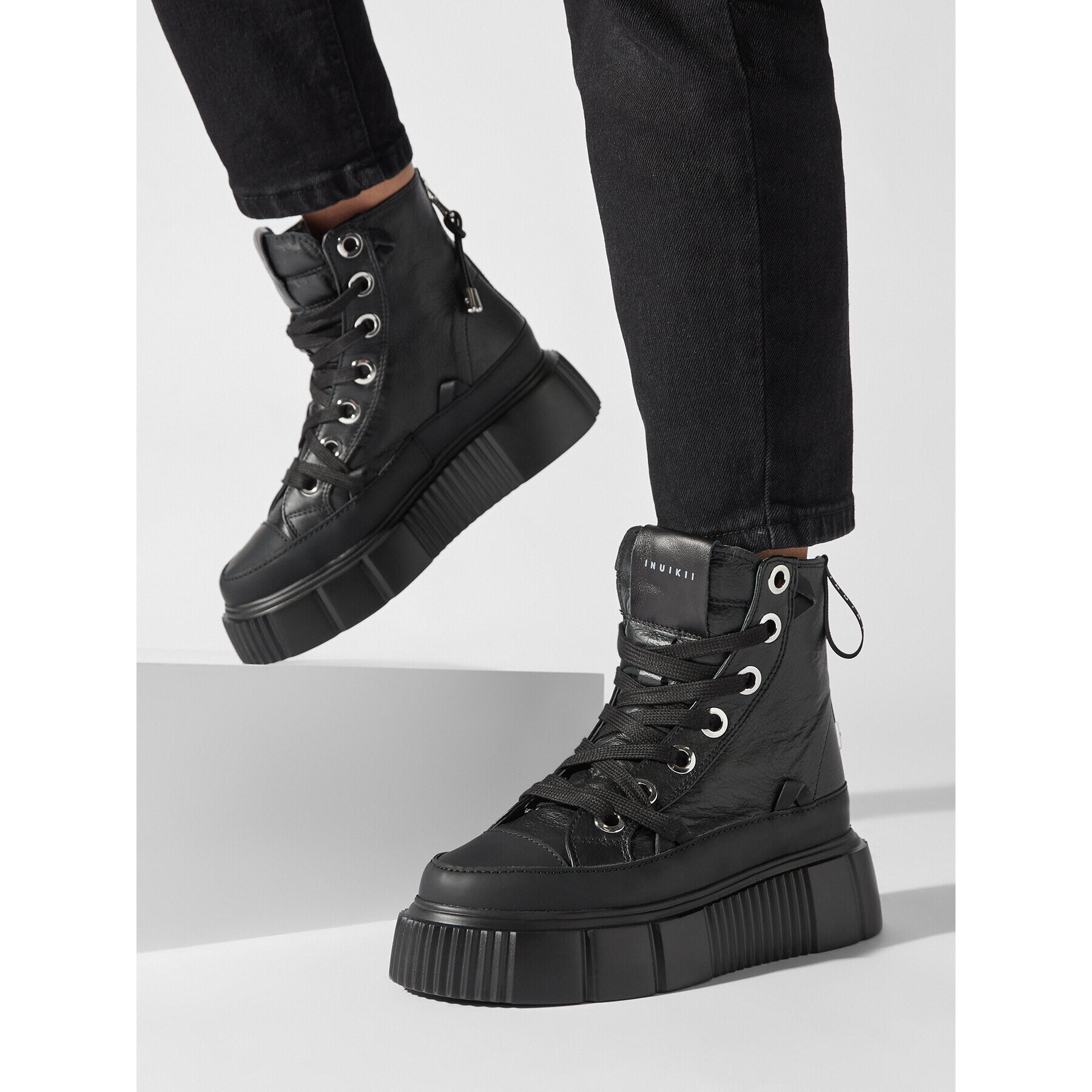 Inuikii Боти Leather Matilda 35103-033 Черен - Pepit.bg