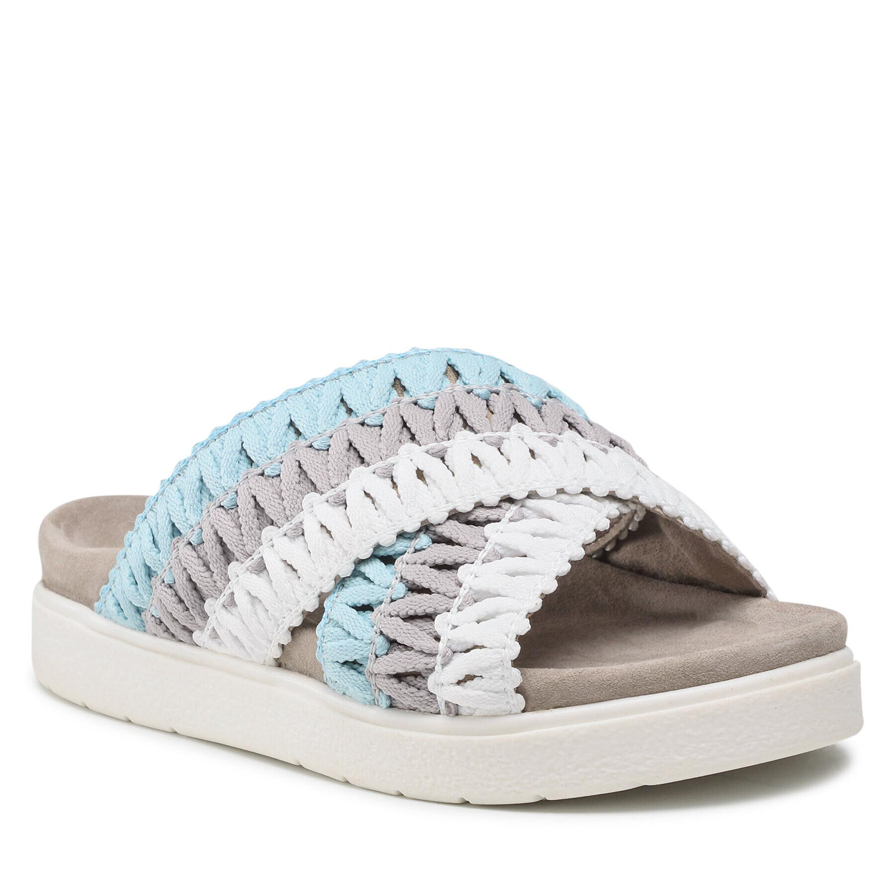 Inuikii Чехли Knitted Crossed 70104-087 Сив - Pepit.bg