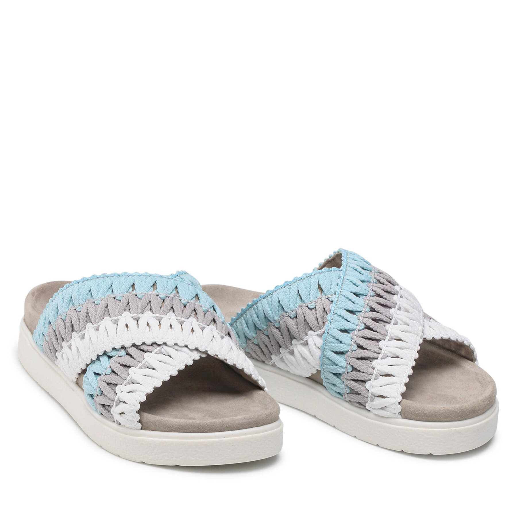 Inuikii Чехли Knitted Crossed 70104-087 Сив - Pepit.bg
