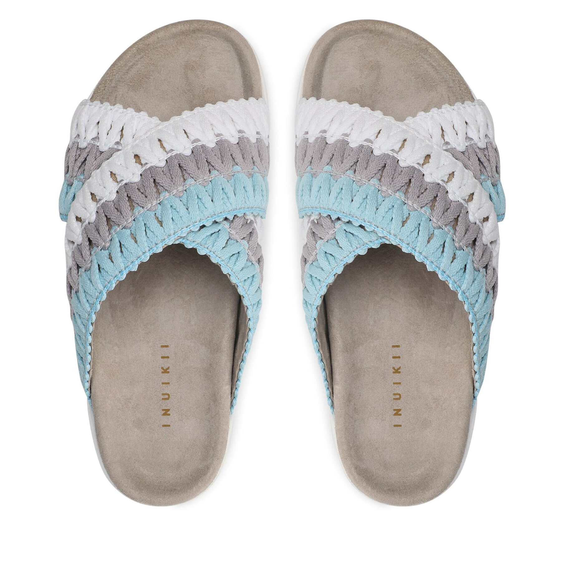 Inuikii Чехли Knitted Crossed 70104-087 Сив - Pepit.bg