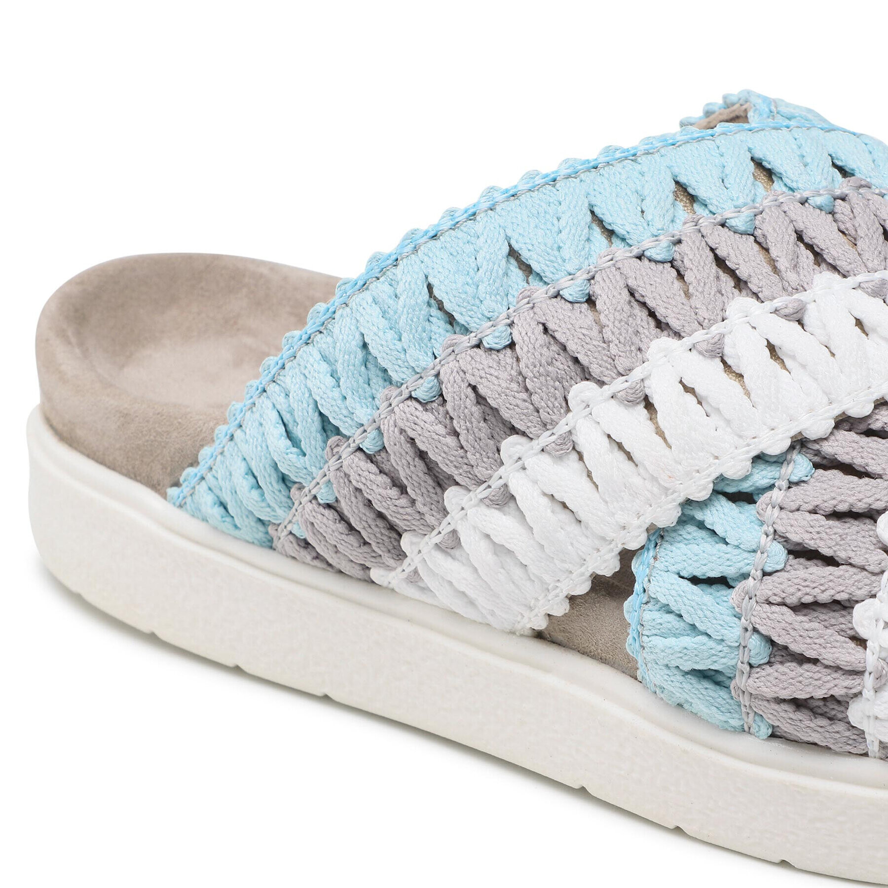 Inuikii Чехли Knitted Crossed 70104-087 Сив - Pepit.bg