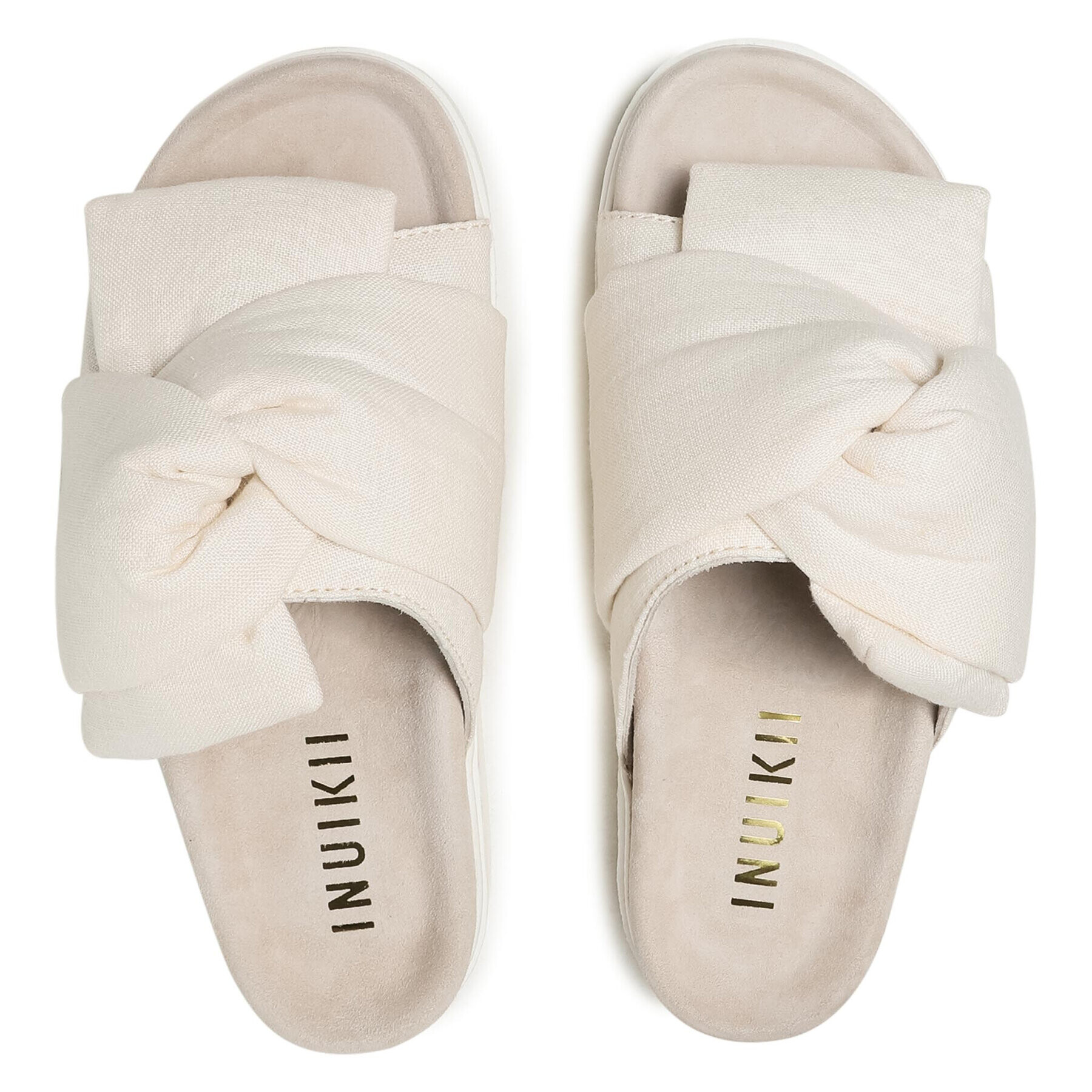 Inuikii Чехли Knot Lino 70704-074 Бял - Pepit.bg