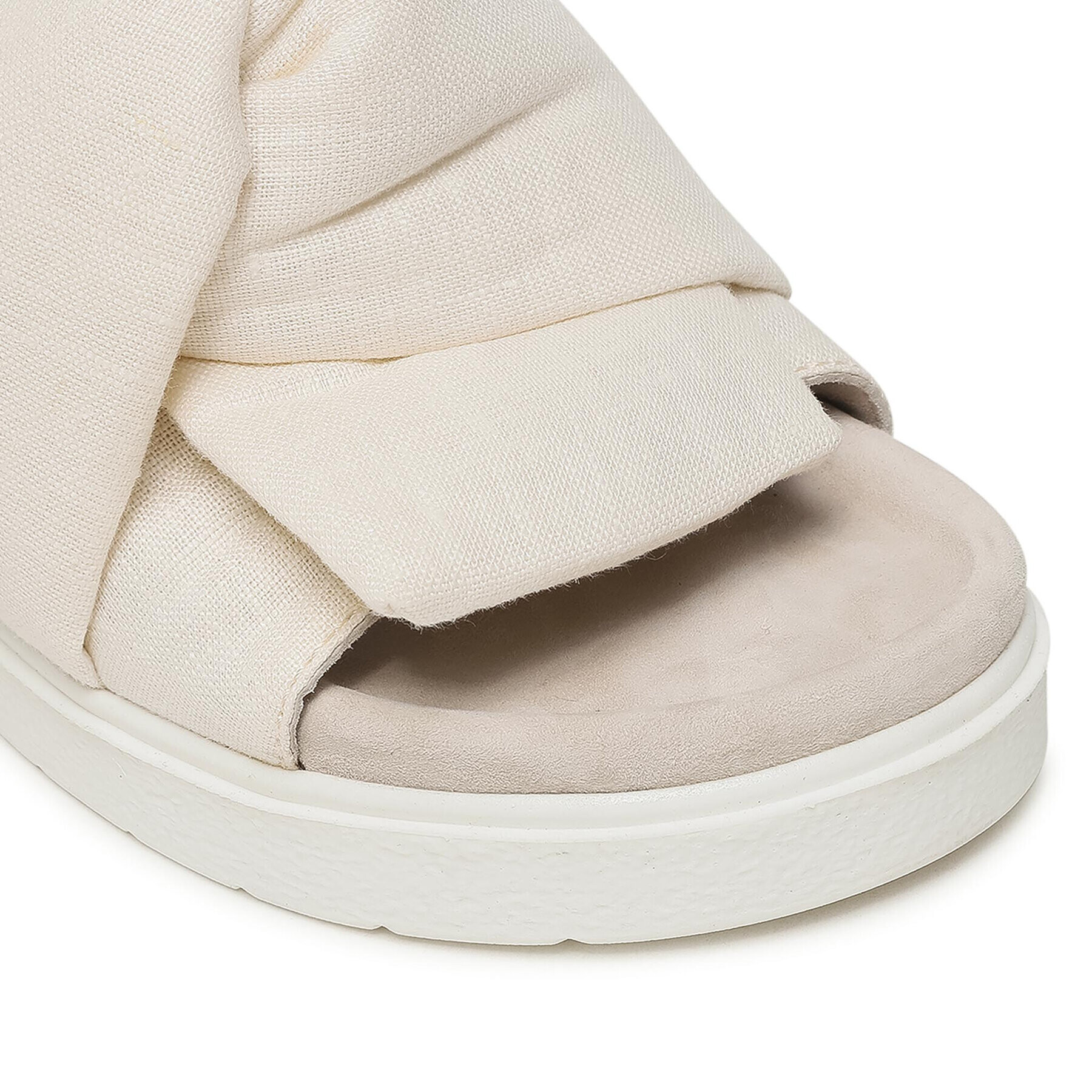 Inuikii Чехли Knot Lino 70704-074 Бял - Pepit.bg