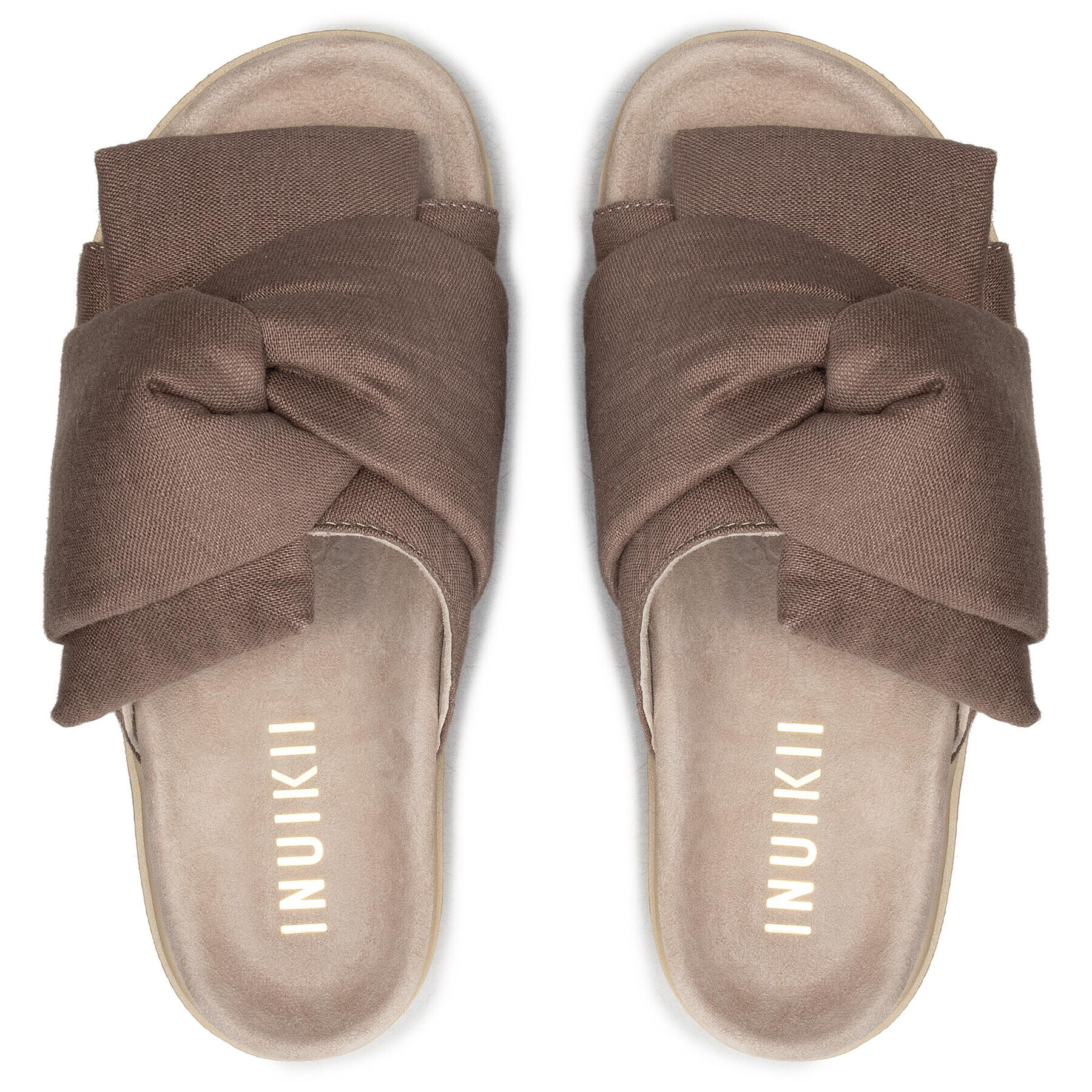 Inuikii Чехли Knot Lino 70704-074 Кафяв - Pepit.bg