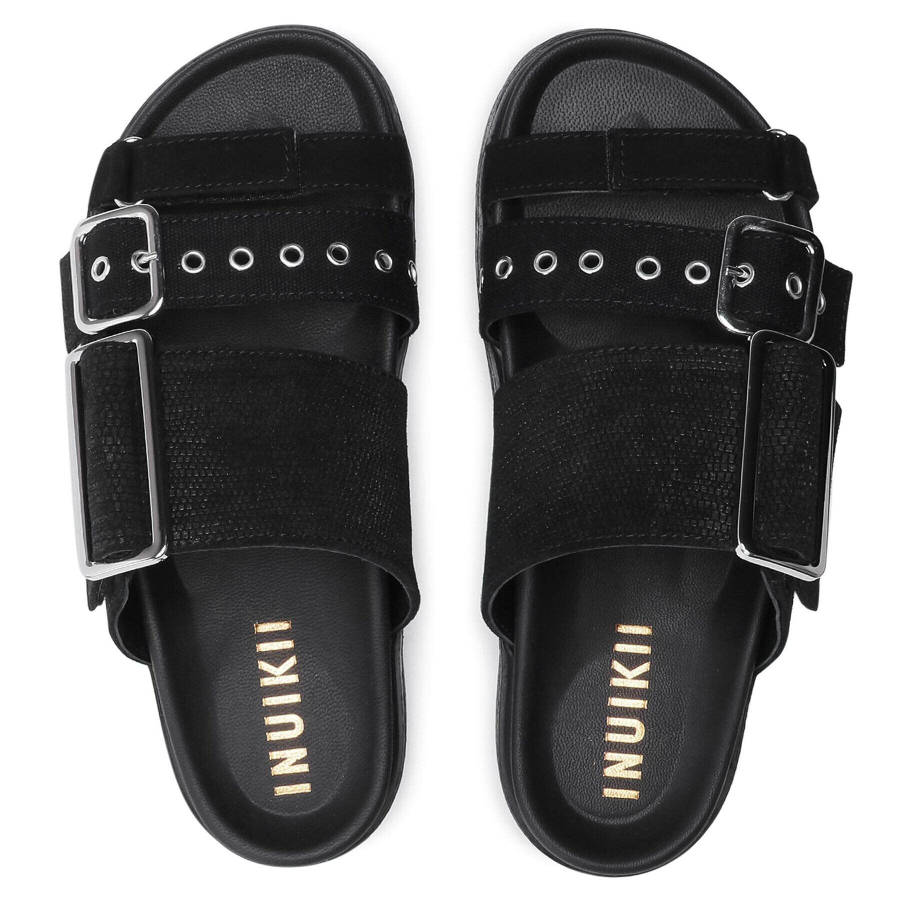 Inuikii Чехли Leather Straps 70104-031 Черен - Pepit.bg