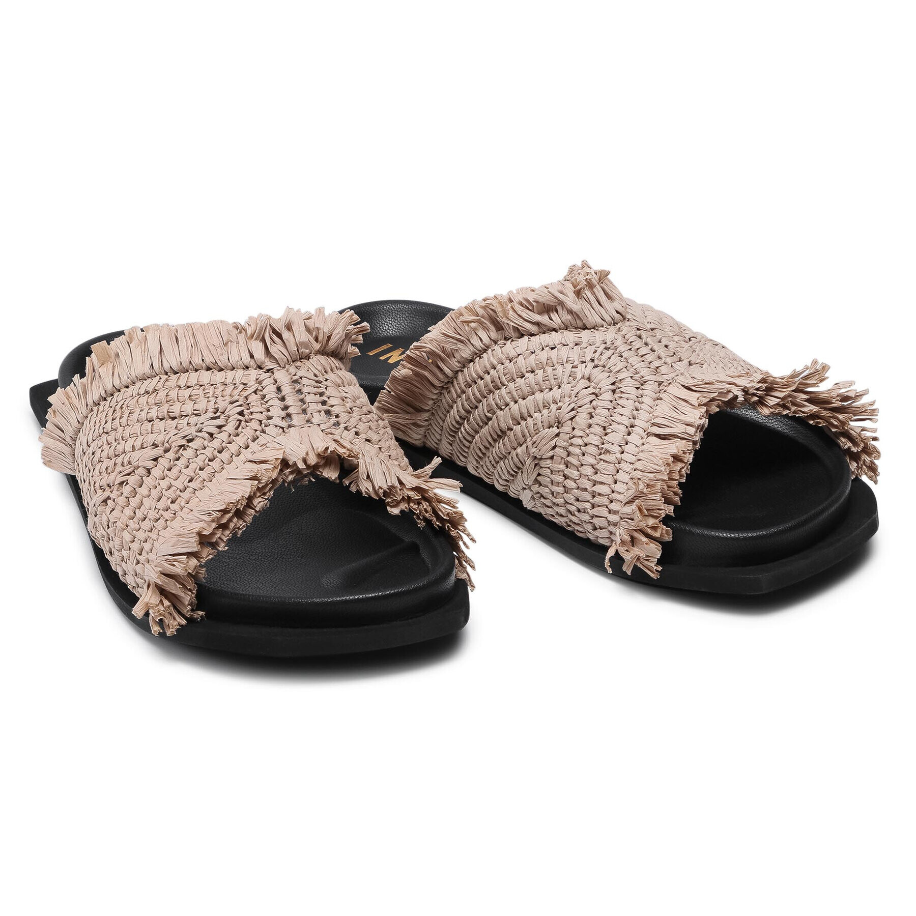 Inuikii Чехли Raffia Moon 70106-095 Бежов - Pepit.bg