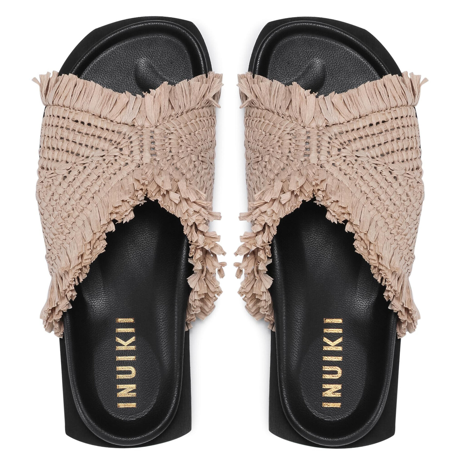Inuikii Чехли Raffia Moon 70106-095 Бежов - Pepit.bg
