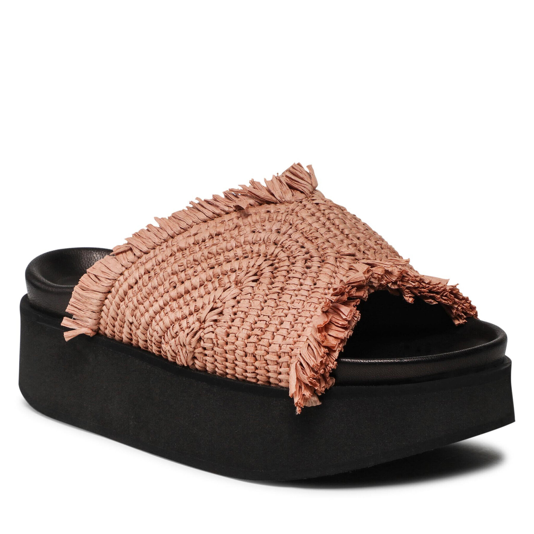 Inuikii Чехли Raffia Moon Platform 70103-095 Кафяв - Pepit.bg