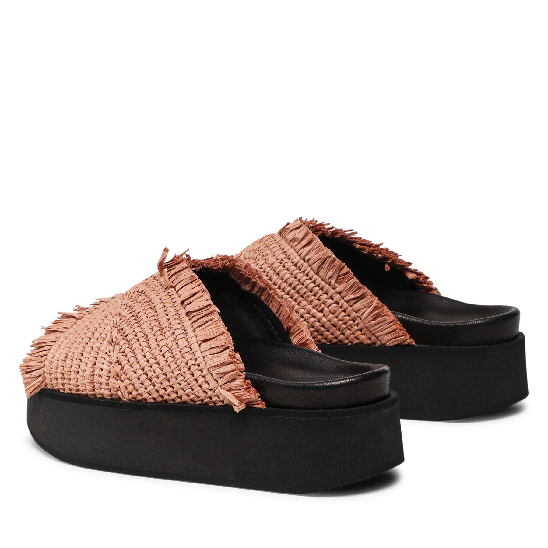 Inuikii Чехли Raffia Moon Platform 70103-095 Кафяв - Pepit.bg