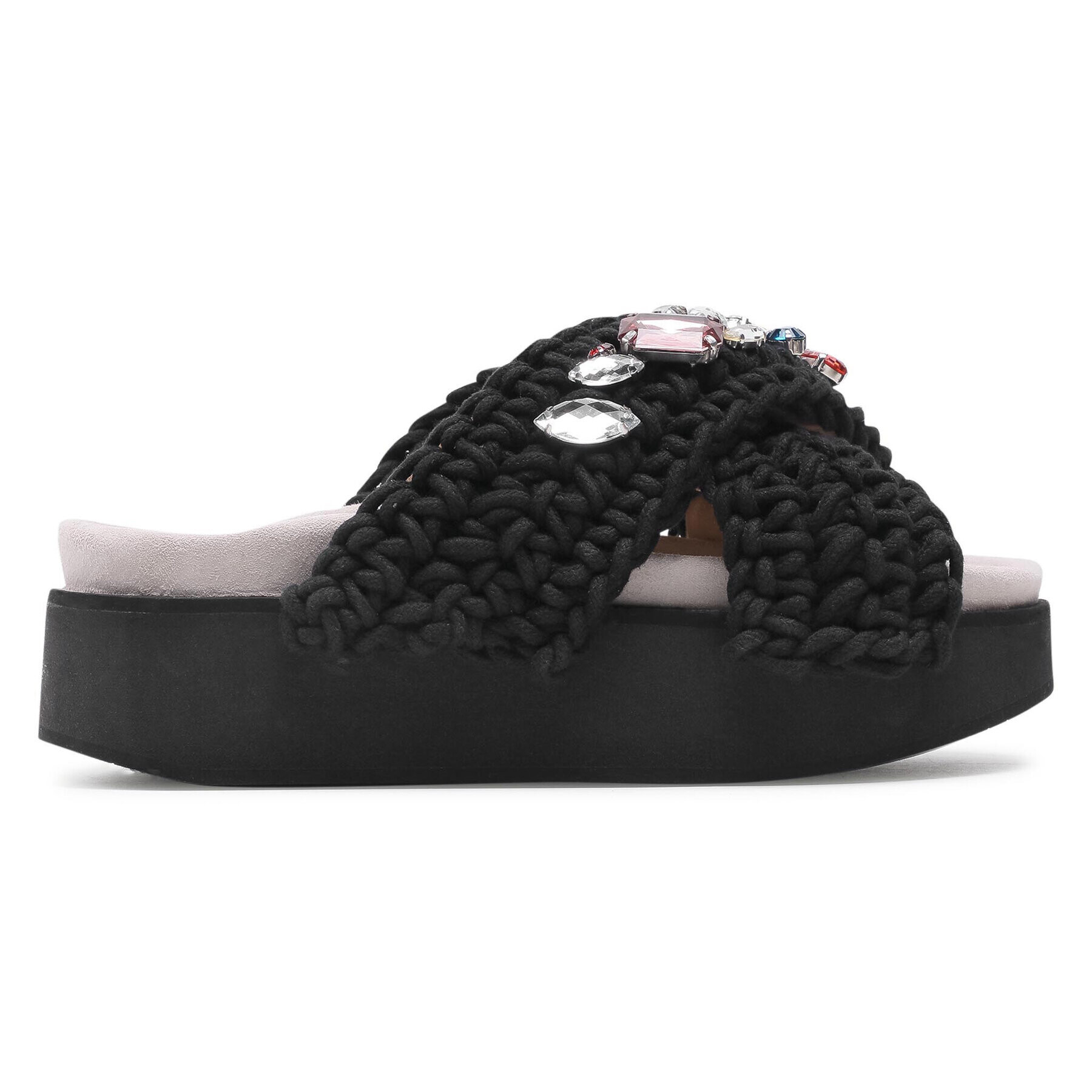 Inuikii Чехли Woven Stones Platform 70103-006 Черен - Pepit.bg