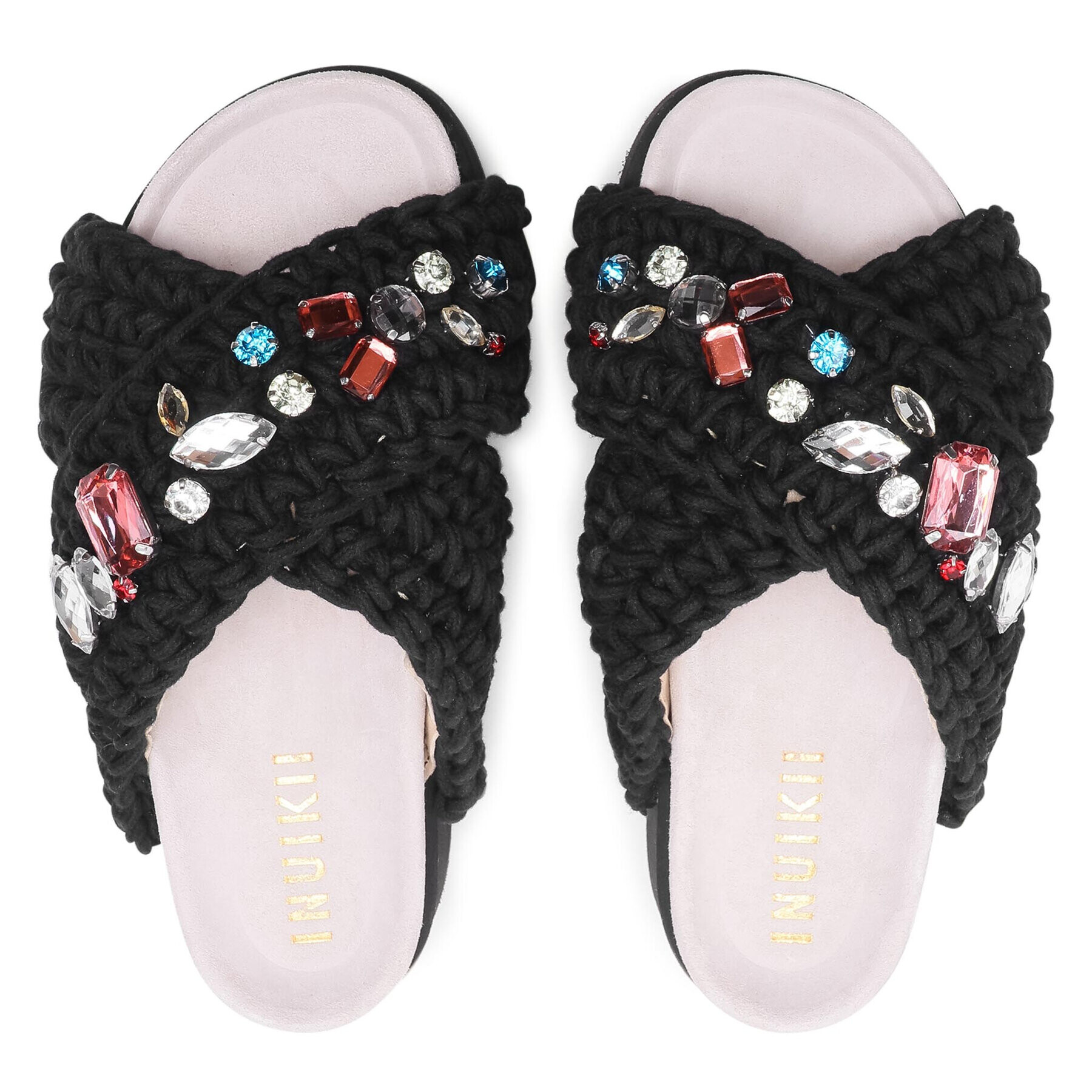 Inuikii Чехли Woven Stones Platform 70103-006 Черен - Pepit.bg
