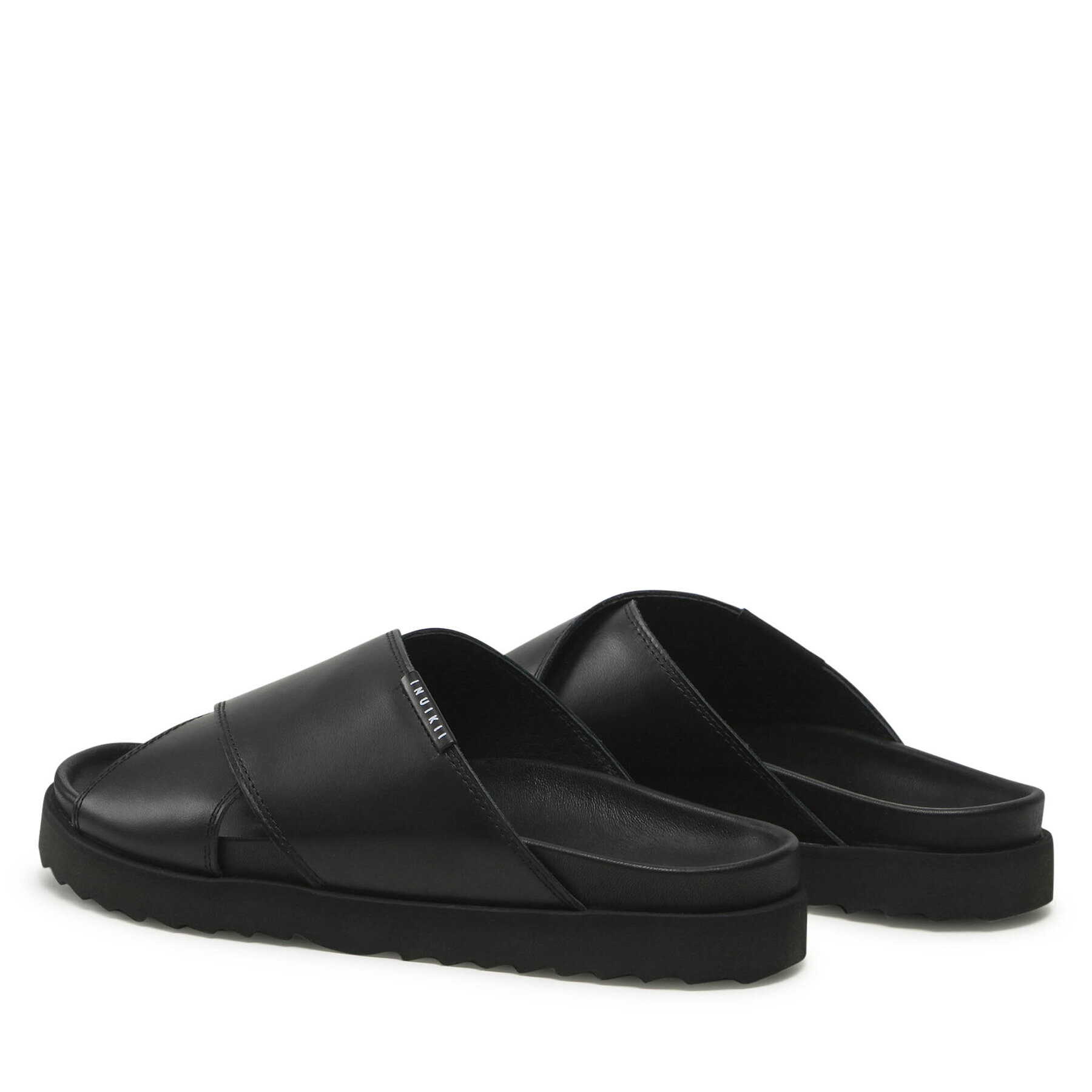 Inuikii Чехли Crossed Leather 50105-220 Черен - Pepit.bg