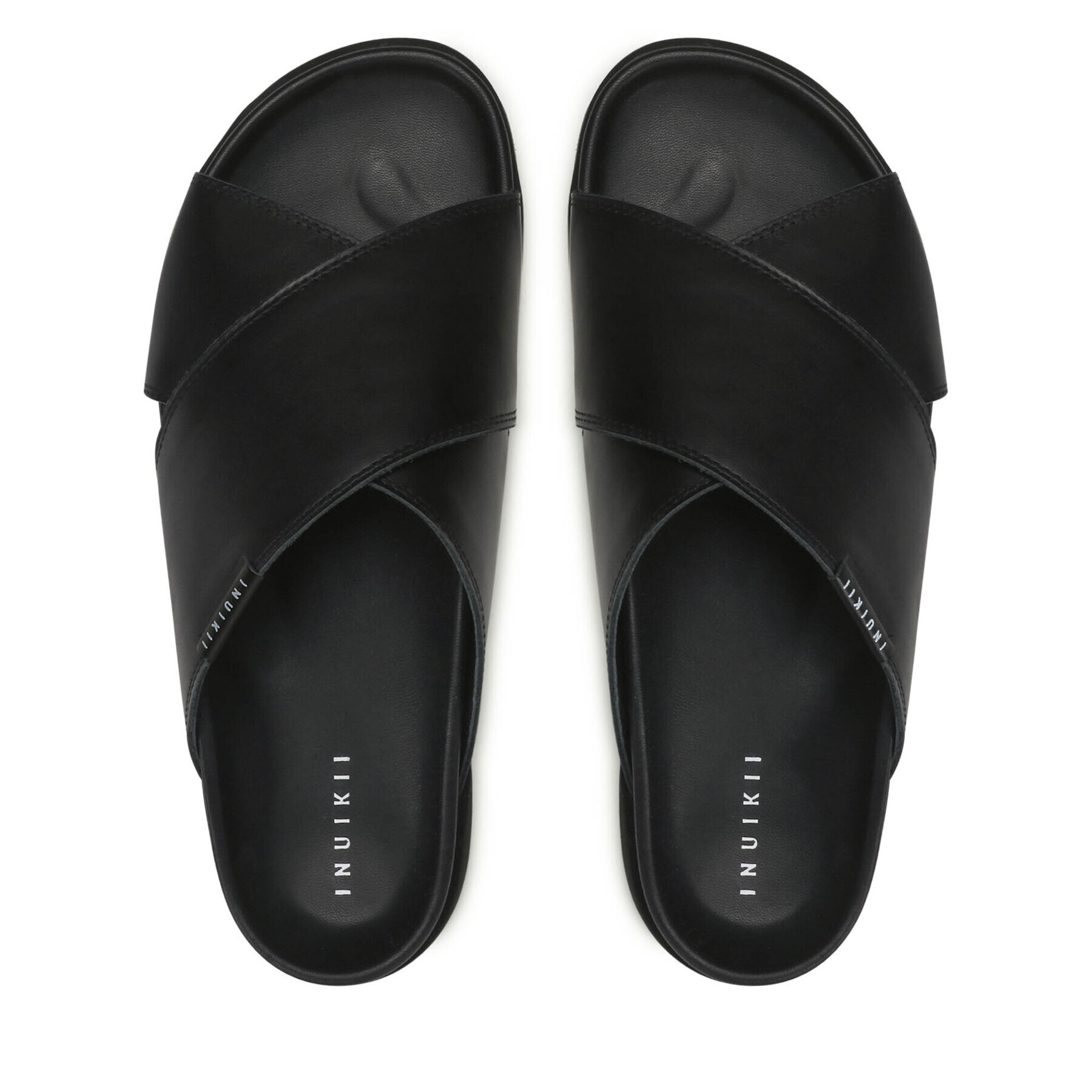 Inuikii Чехли Crossed Leather 50105-220 Черен - Pepit.bg