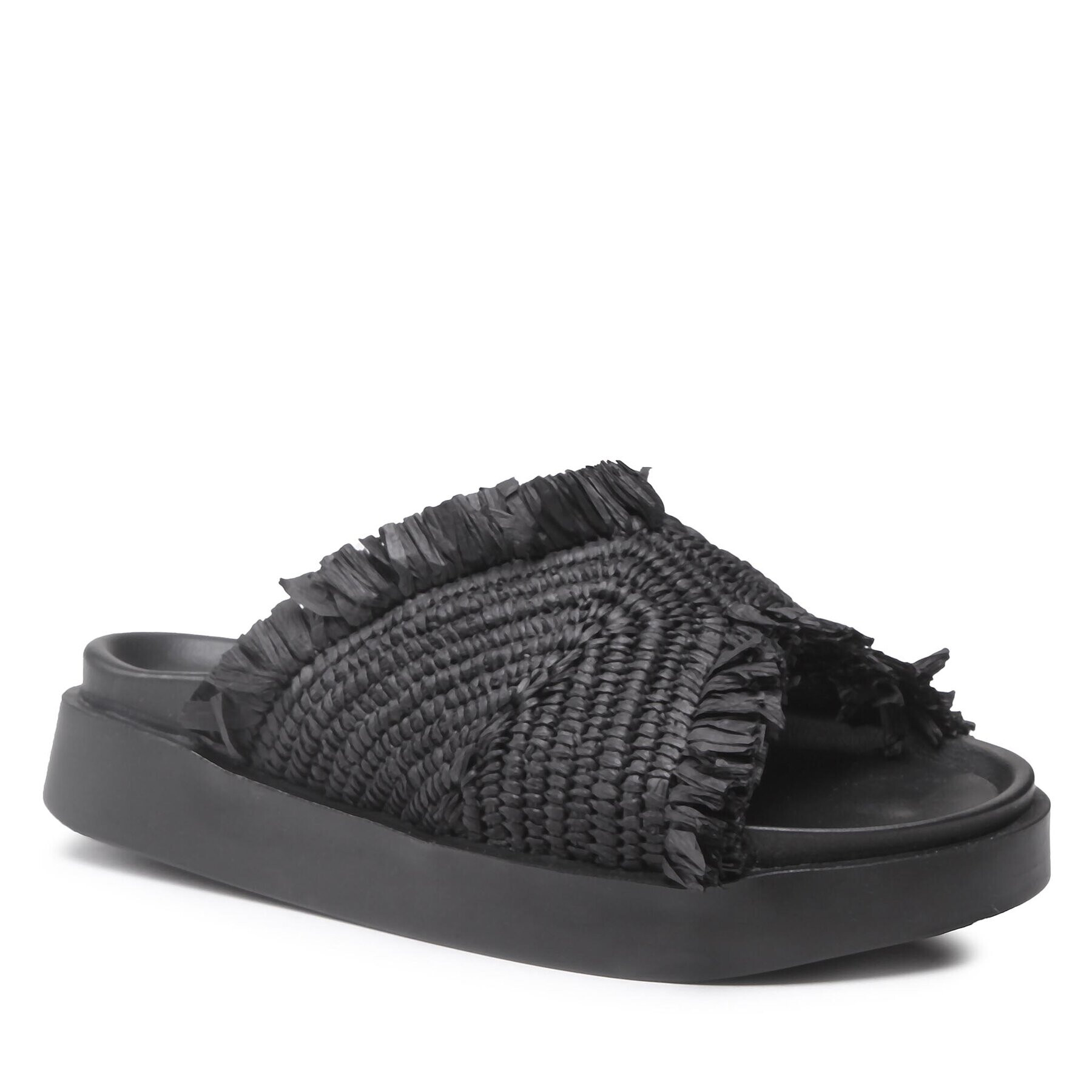 Inuikii Чехли Raffia Moon 70106-195 Черен - Pepit.bg