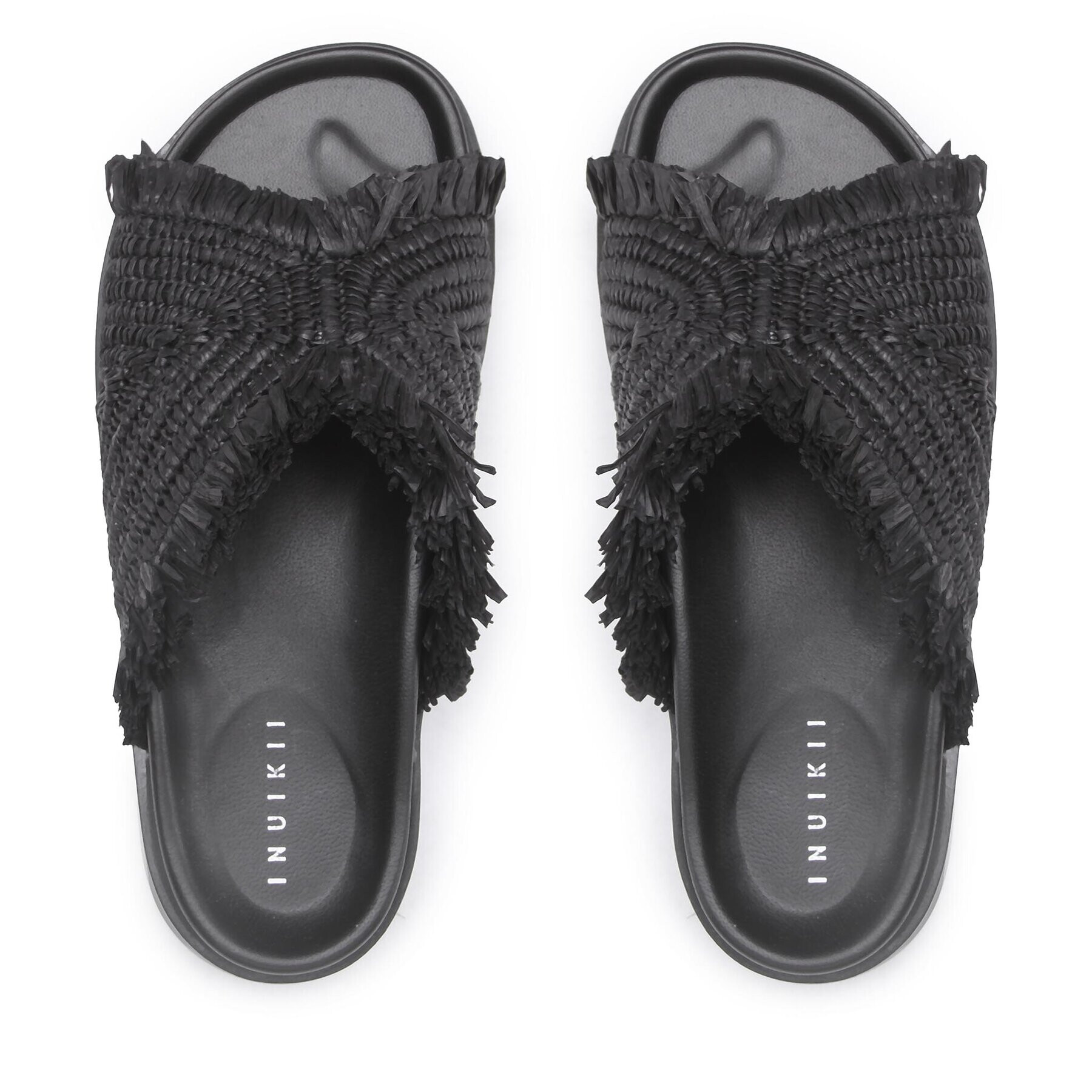 Inuikii Чехли Raffia Moon 70106-195 Черен - Pepit.bg