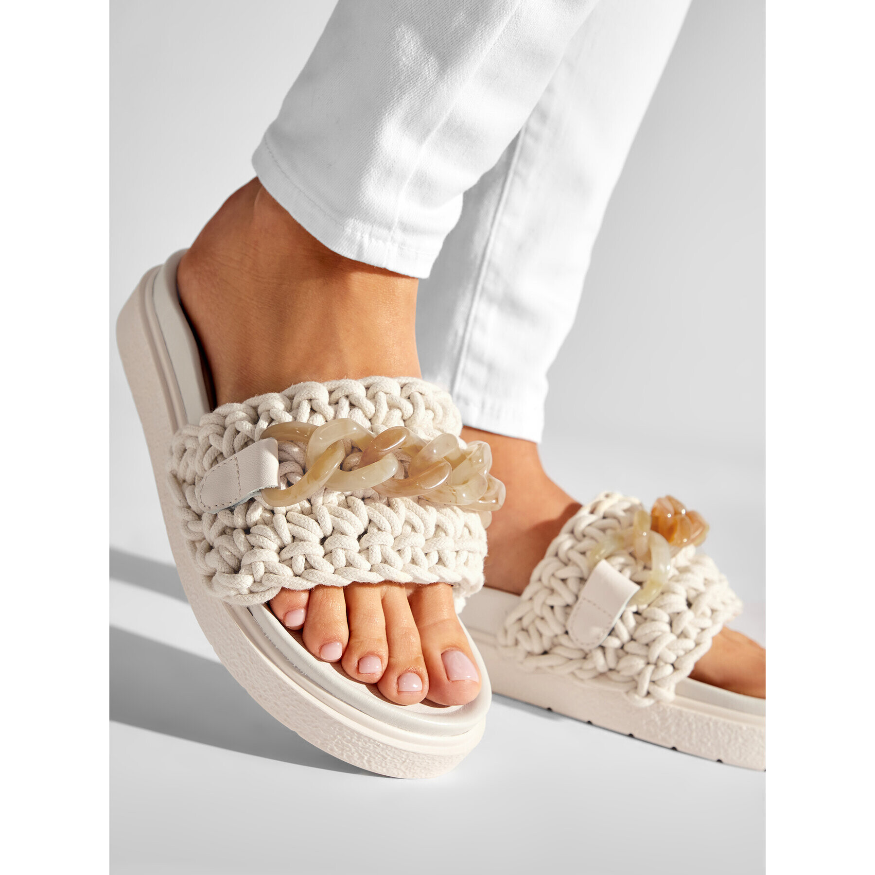 Inuikii Чехли Woven 70104-002 Бежов - Pepit.bg