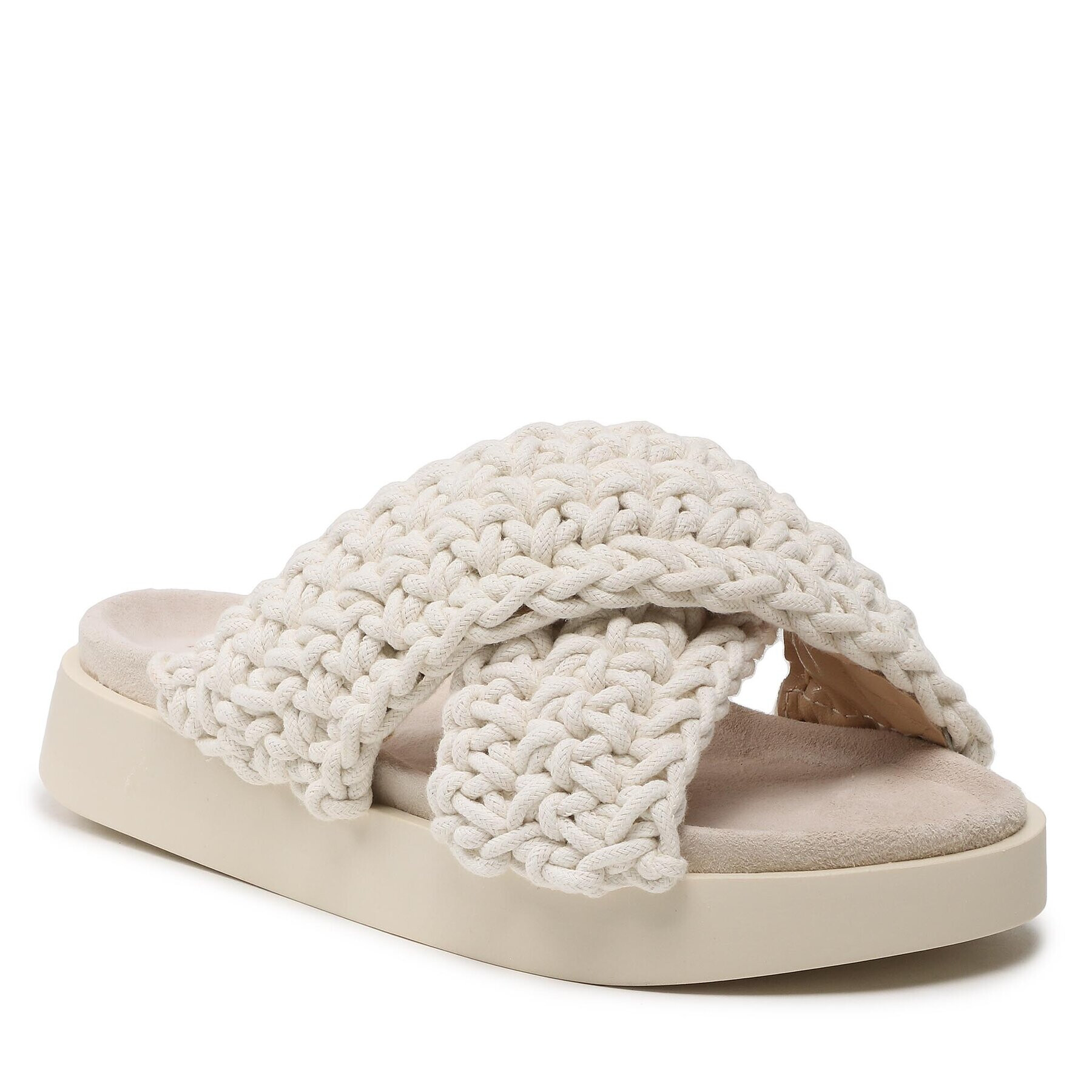 Inuikii Чехли Woven 70104-105 Бял - Pepit.bg
