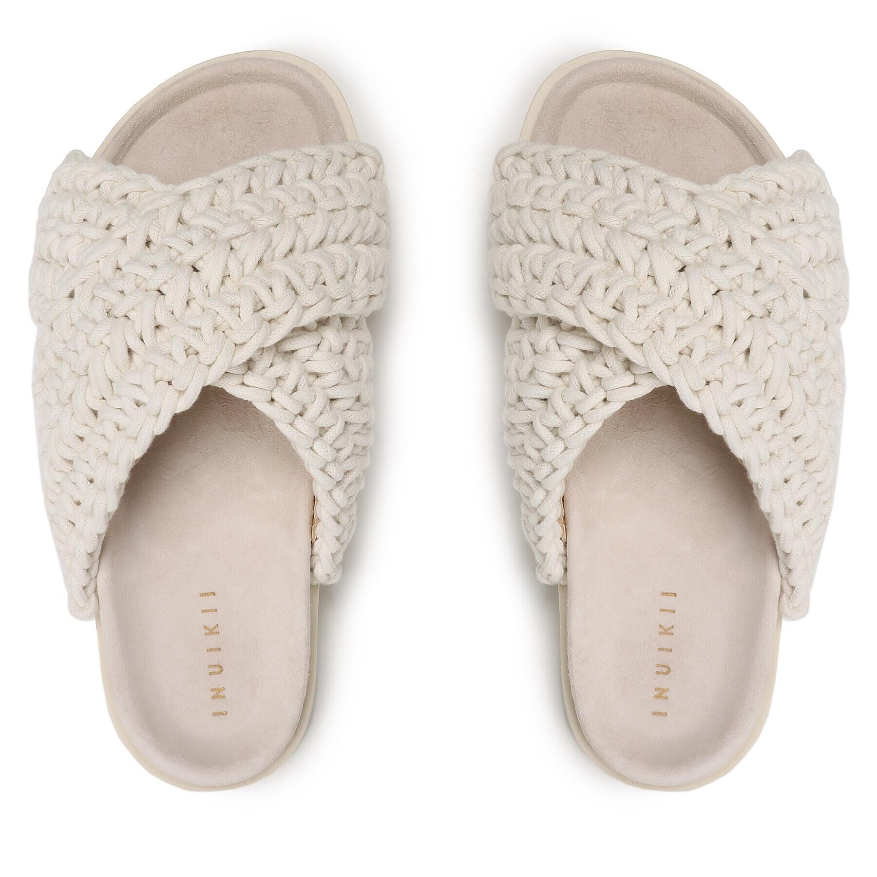 Inuikii Чехли Woven 70104-105 Бял - Pepit.bg