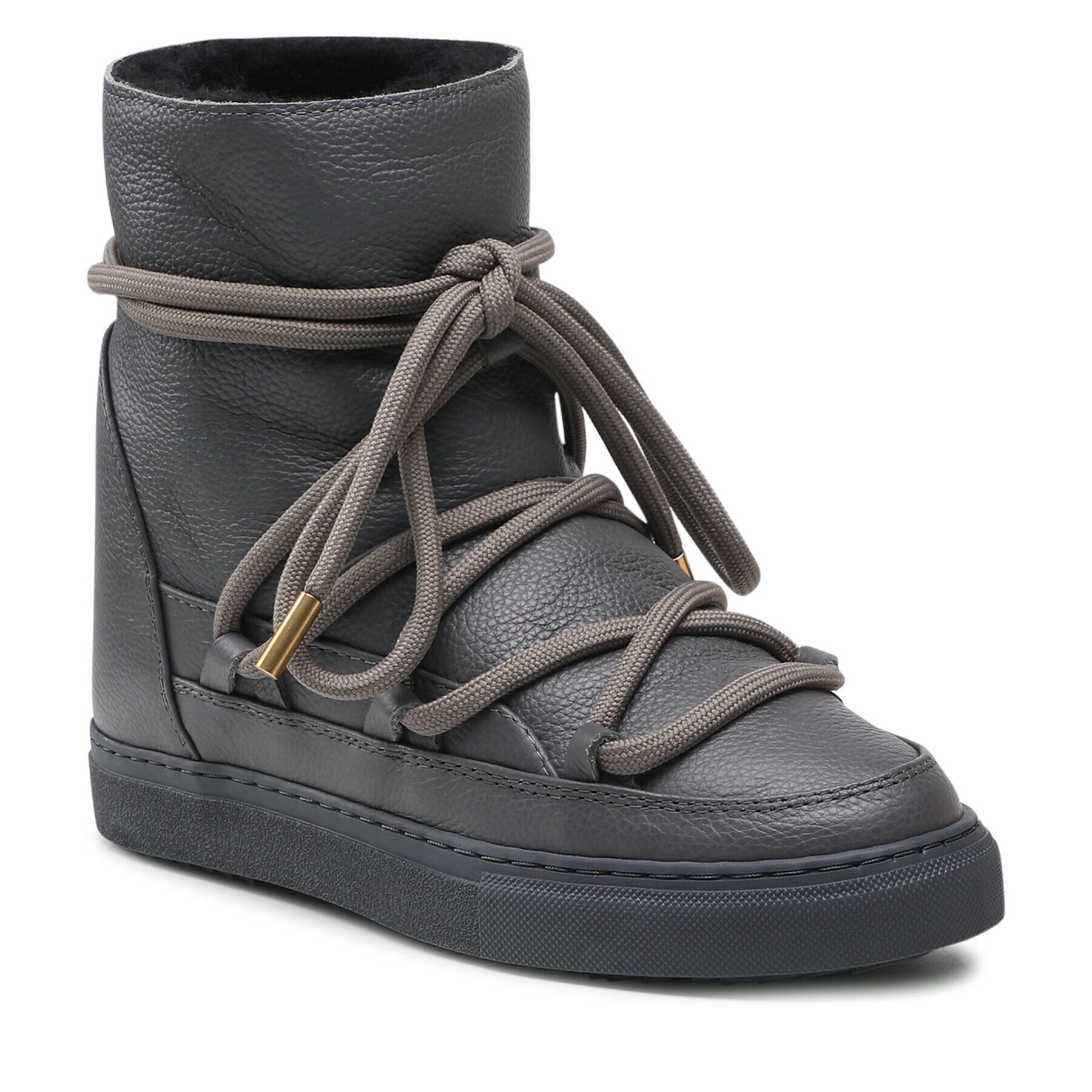 Inuikii Обувки Full Leather Wedge 70203-089 Сив - Pepit.bg
