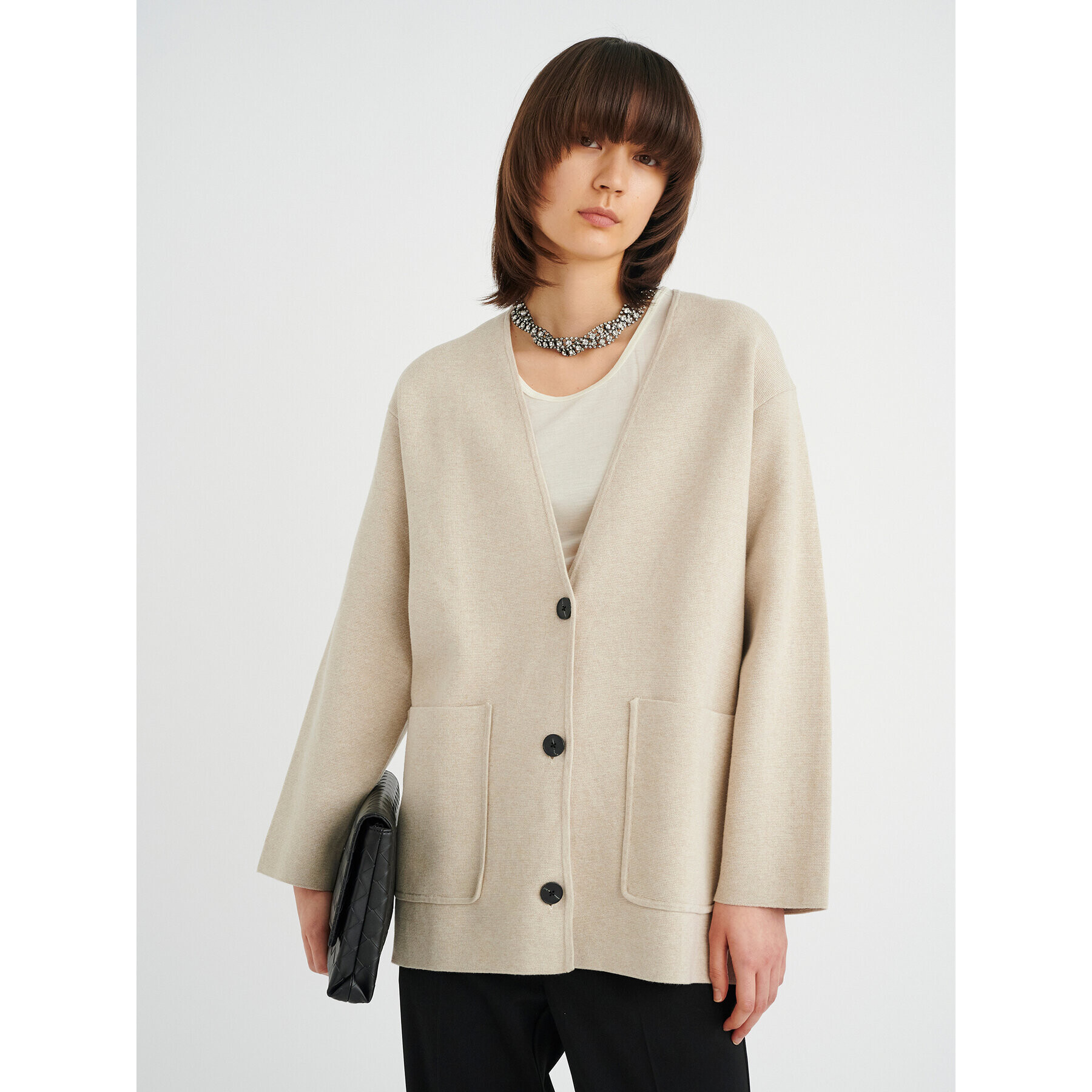 InWear Кардиган Jumo Blazer 30107528 Бежов Oversize - Pepit.bg