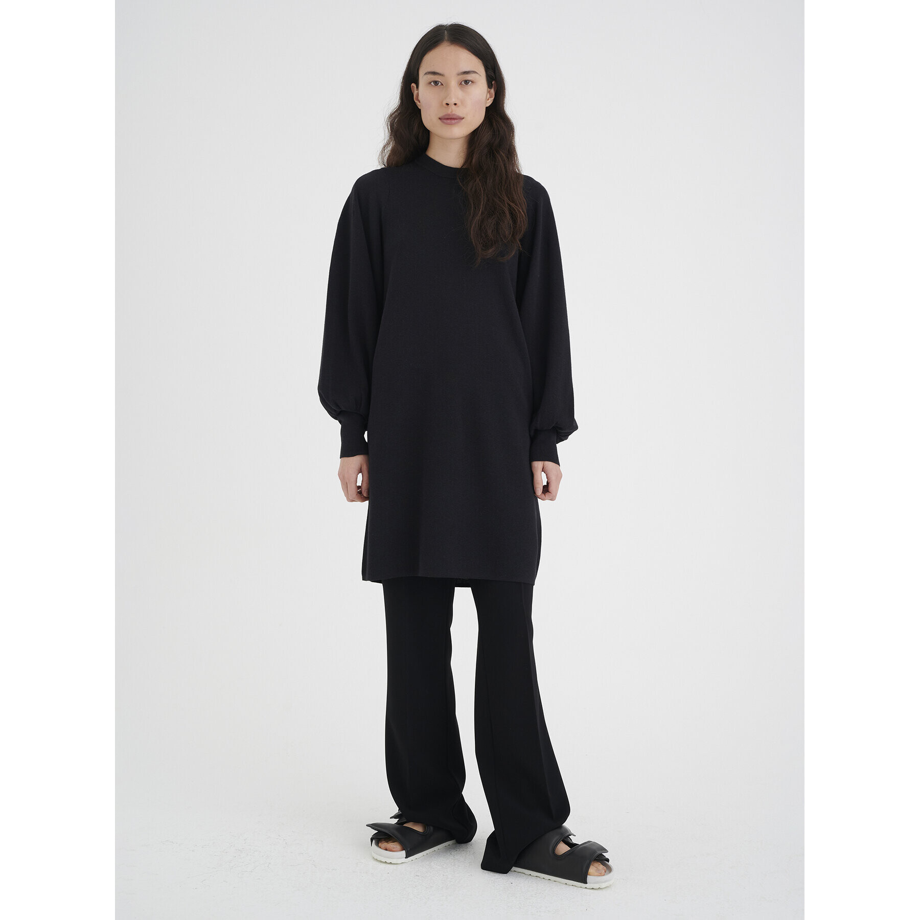 InWear Плетена рокля Sammy 30106502 Черен Regular Fit - Pepit.bg