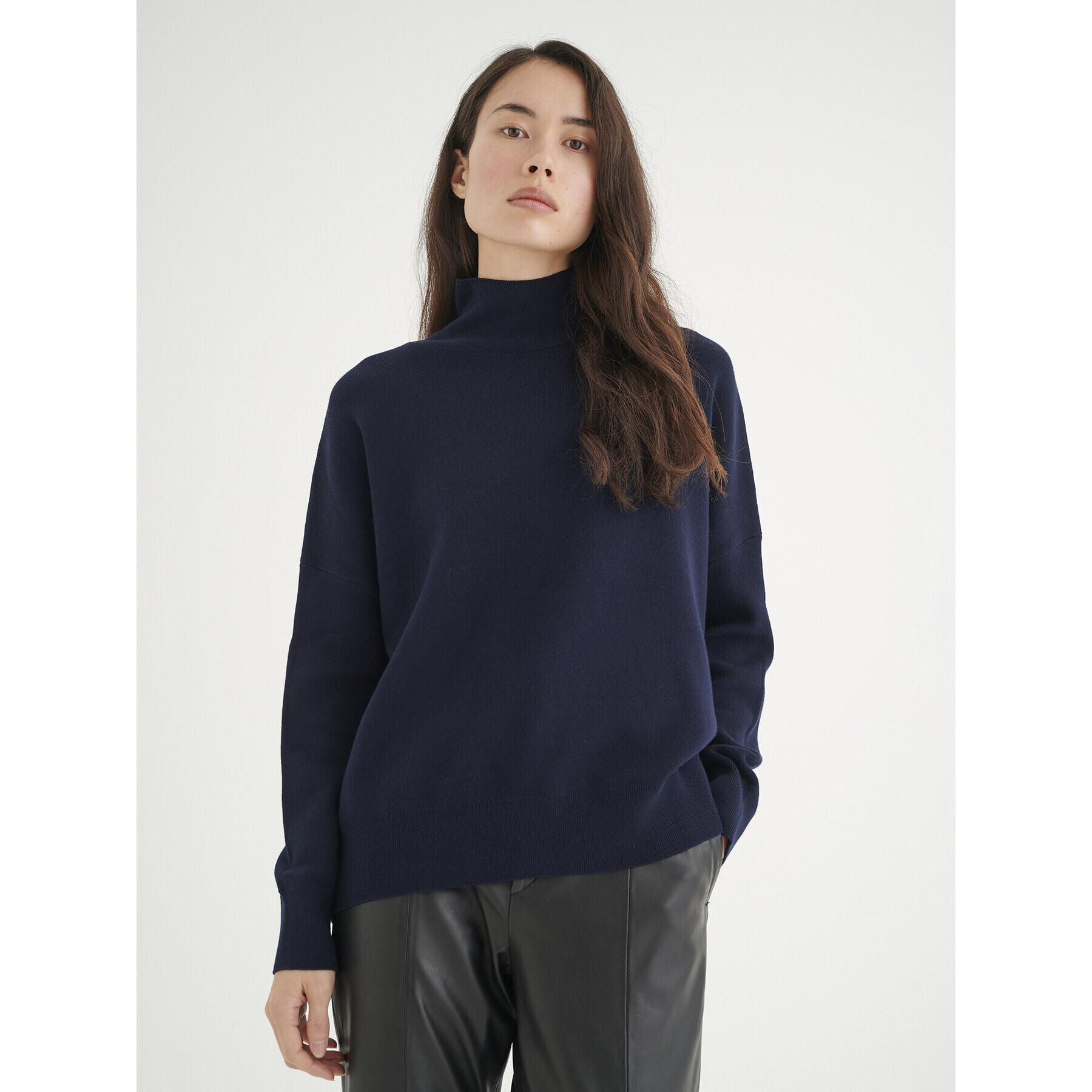 InWear Поло Tenley 30106490 Тъмносин Oversize - Pepit.bg