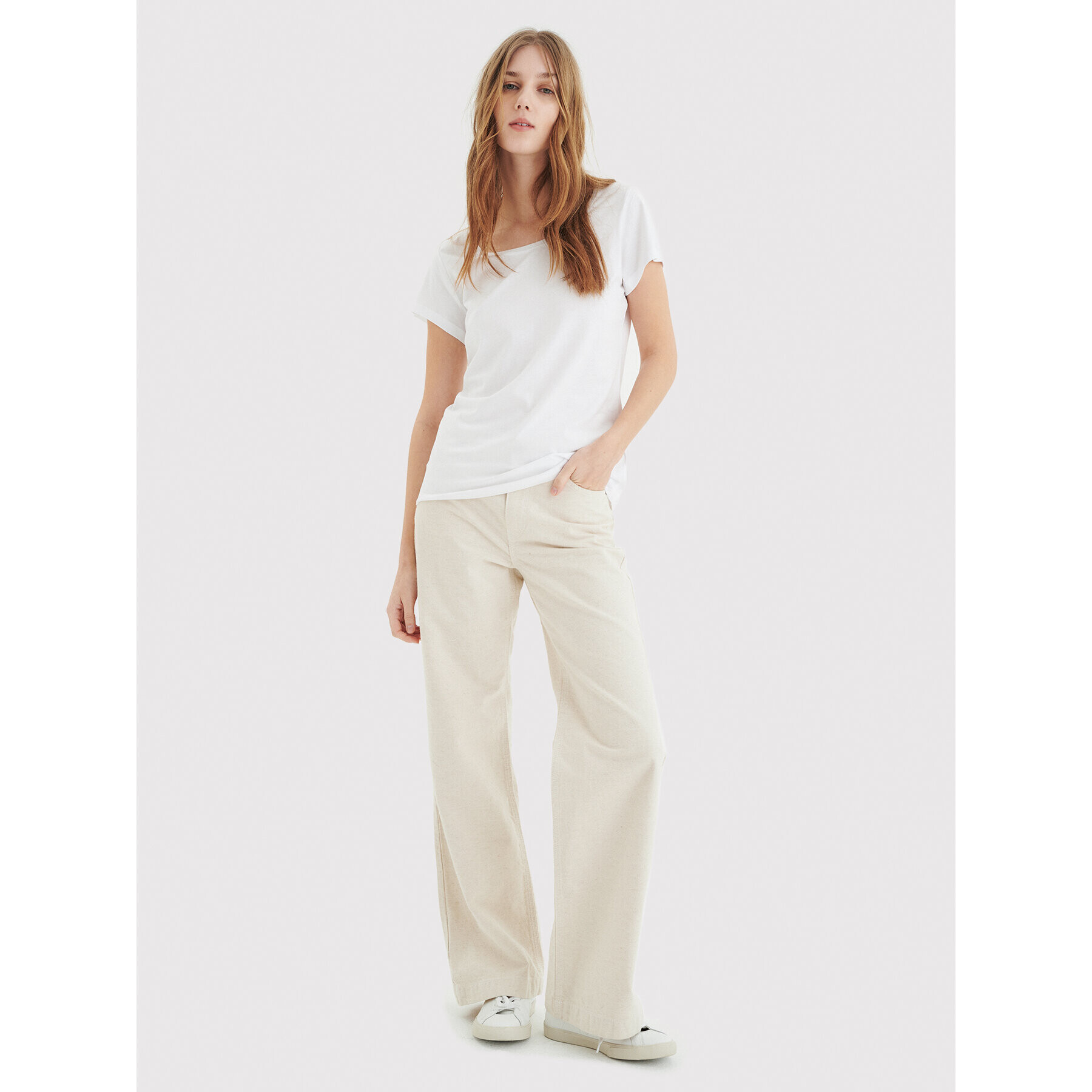 InWear Тишърт Rena 30100782 Бял Tight Fit - Pepit.bg