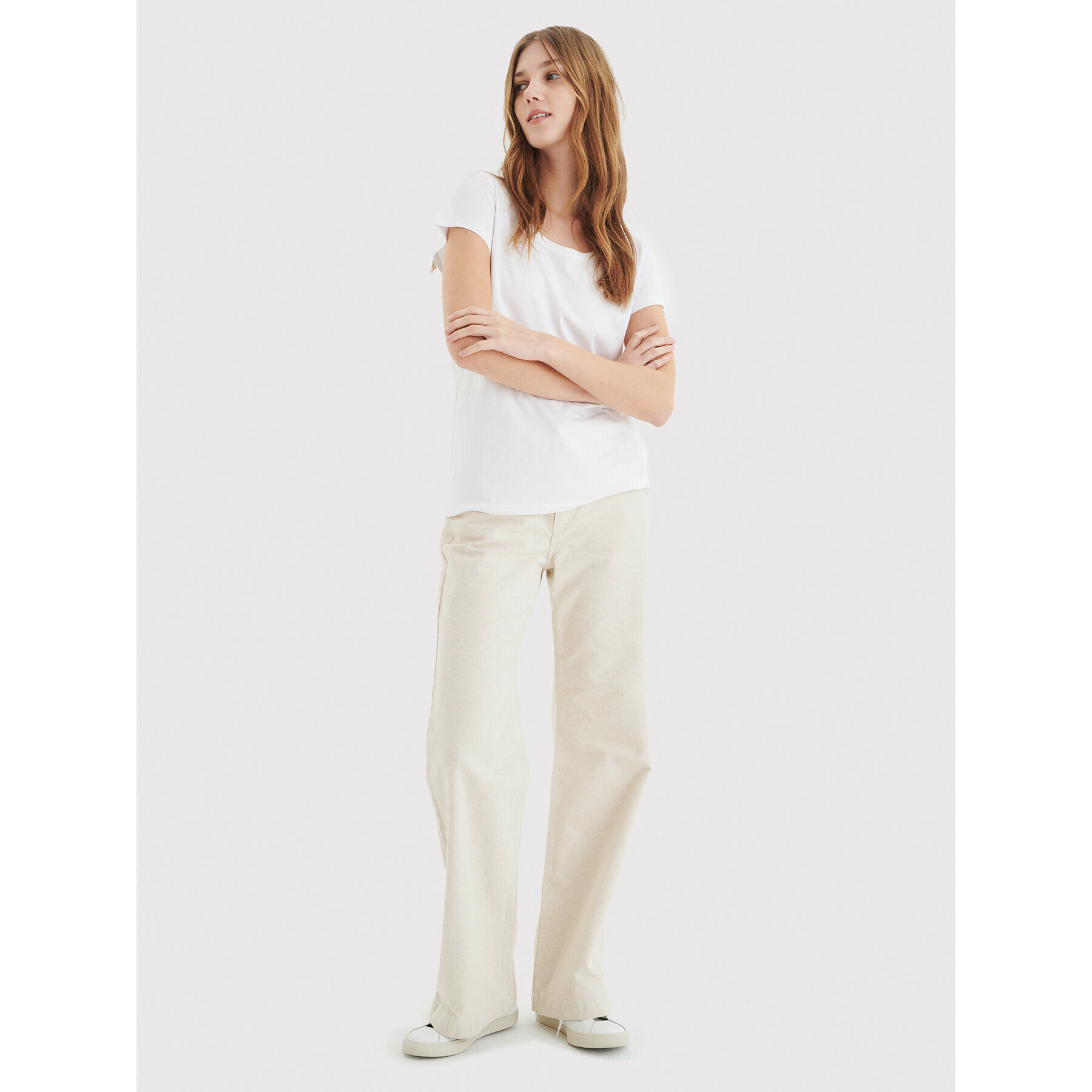 InWear Тишърт Rena 30100782 Бял Tight Fit - Pepit.bg