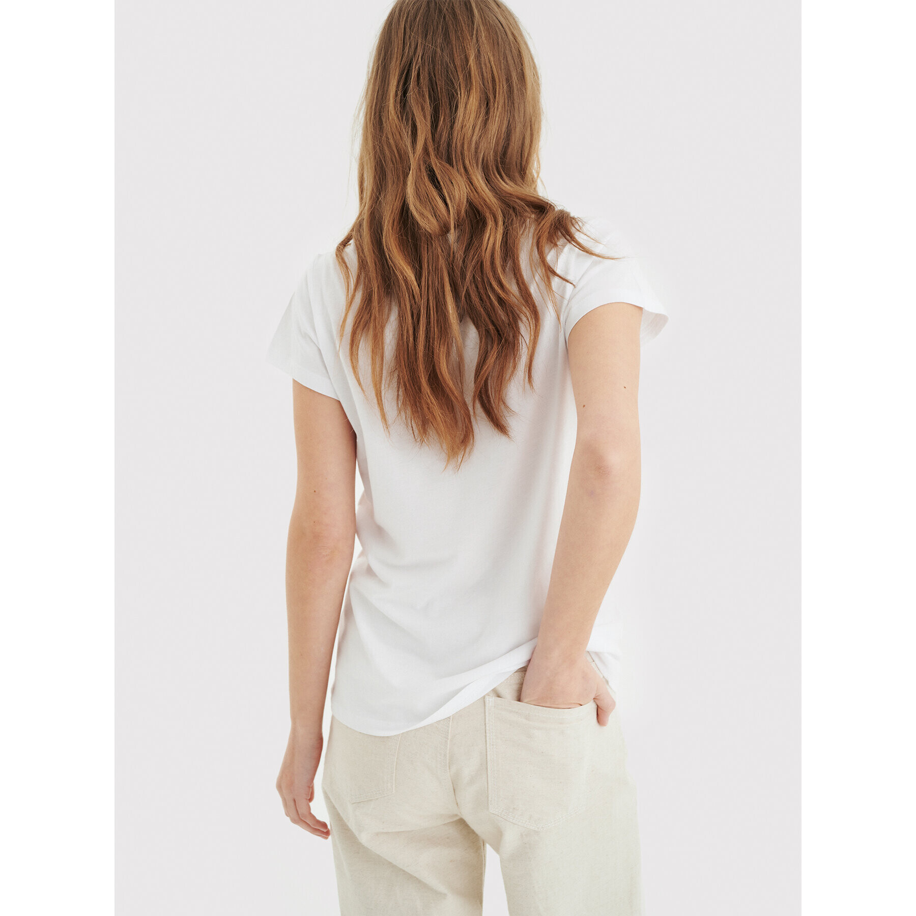 InWear Тишърт Rena 30100782 Бял Tight Fit - Pepit.bg