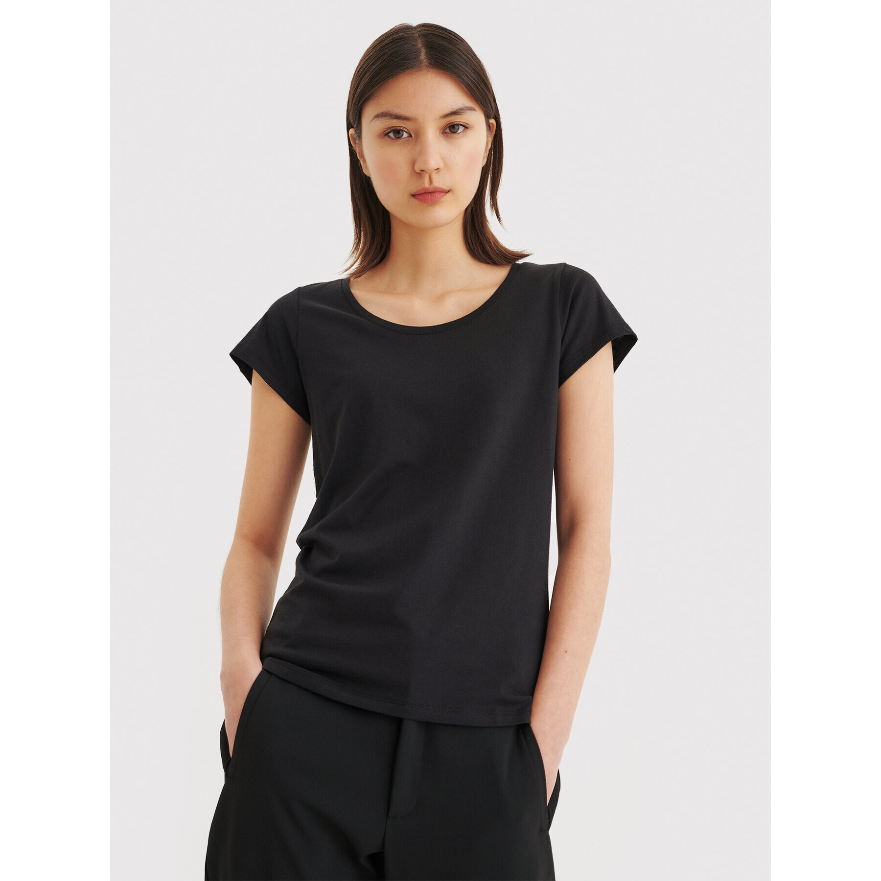 InWear Тишърт Rena 30100782 Черен Tight Fit - Pepit.bg
