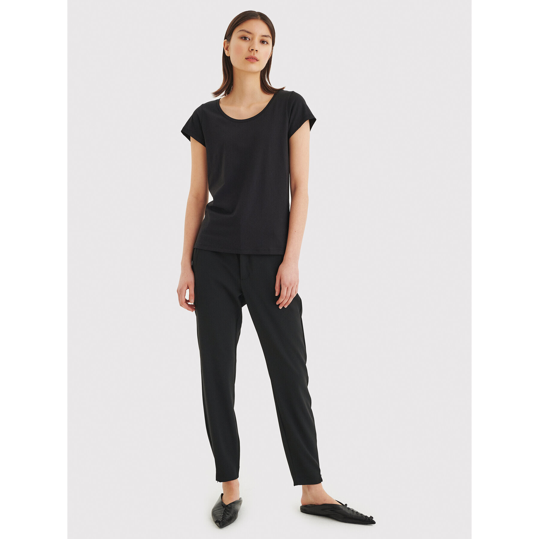 InWear Тишърт Rena 30100782 Черен Tight Fit - Pepit.bg