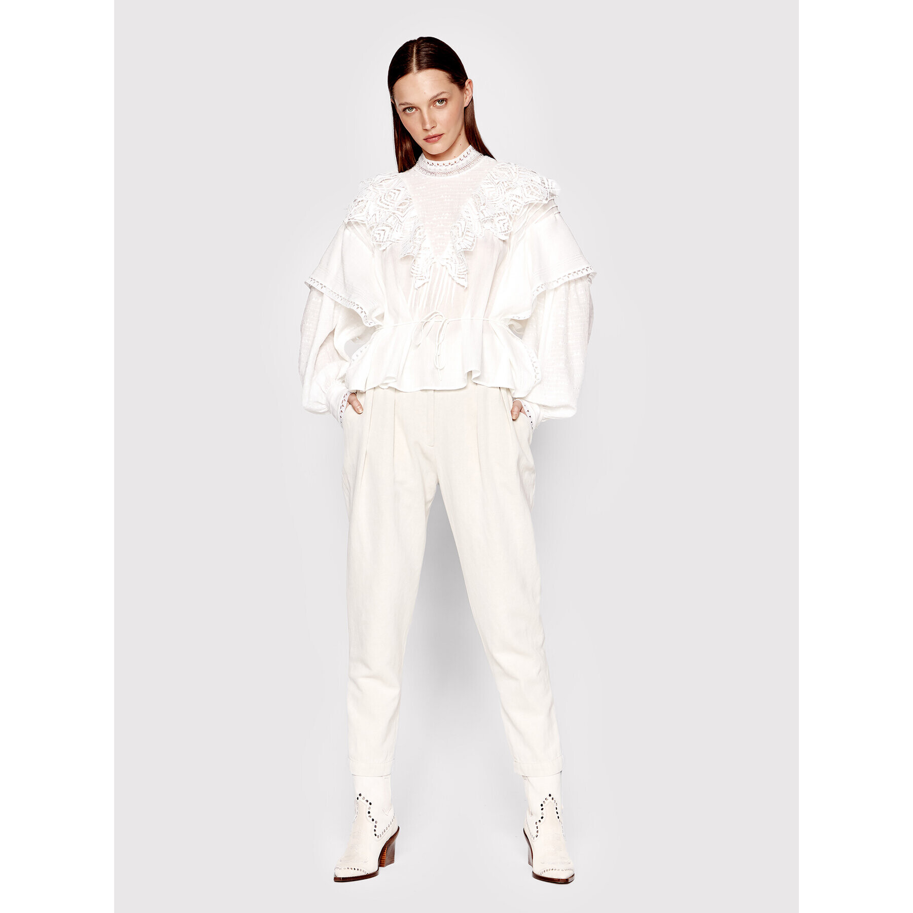 IRO Блуза Dali AQ137 Бял Regular Fit - Pepit.bg