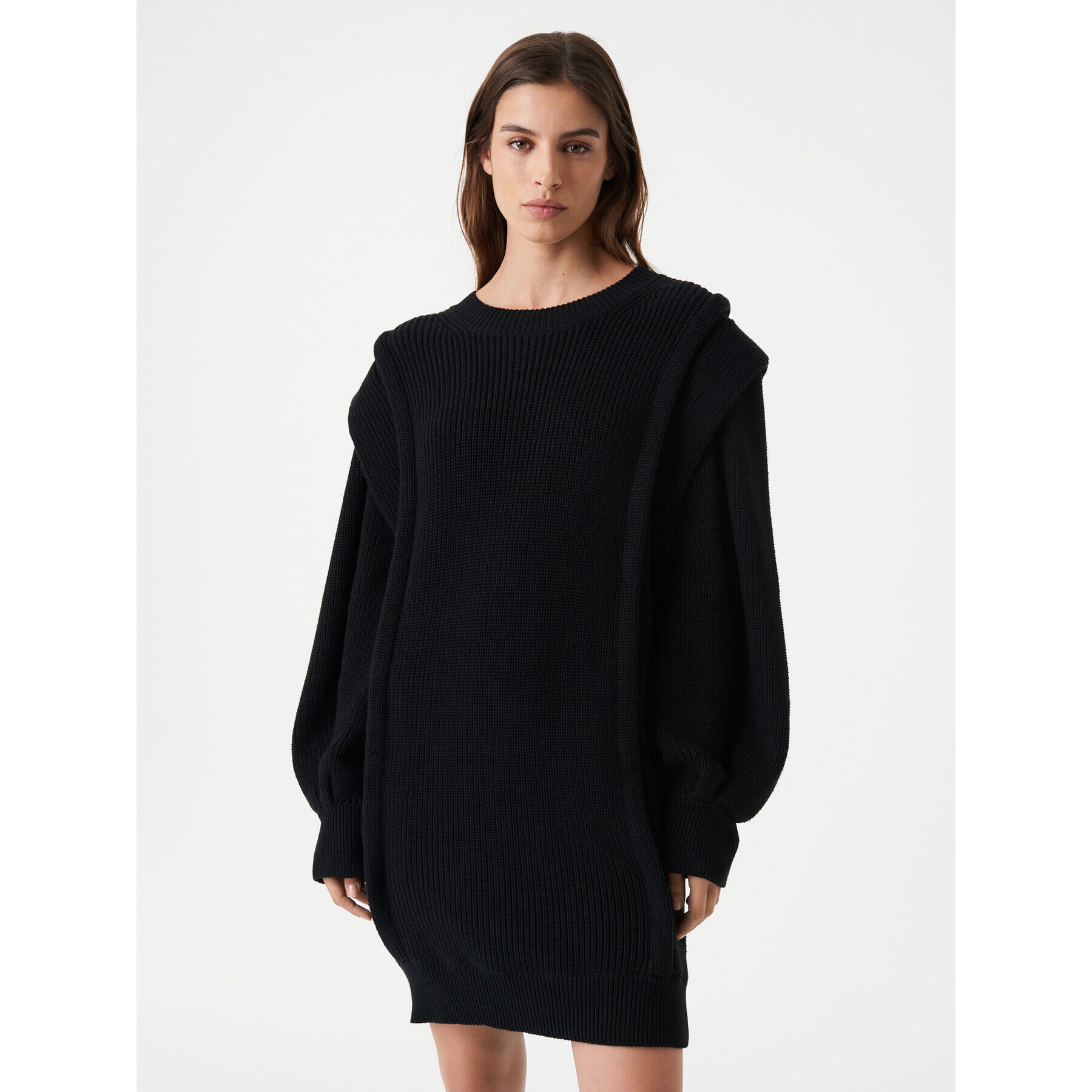 IRO Плетена рокля Lorely AR641 Черен Relaxed Fit - Pepit.bg