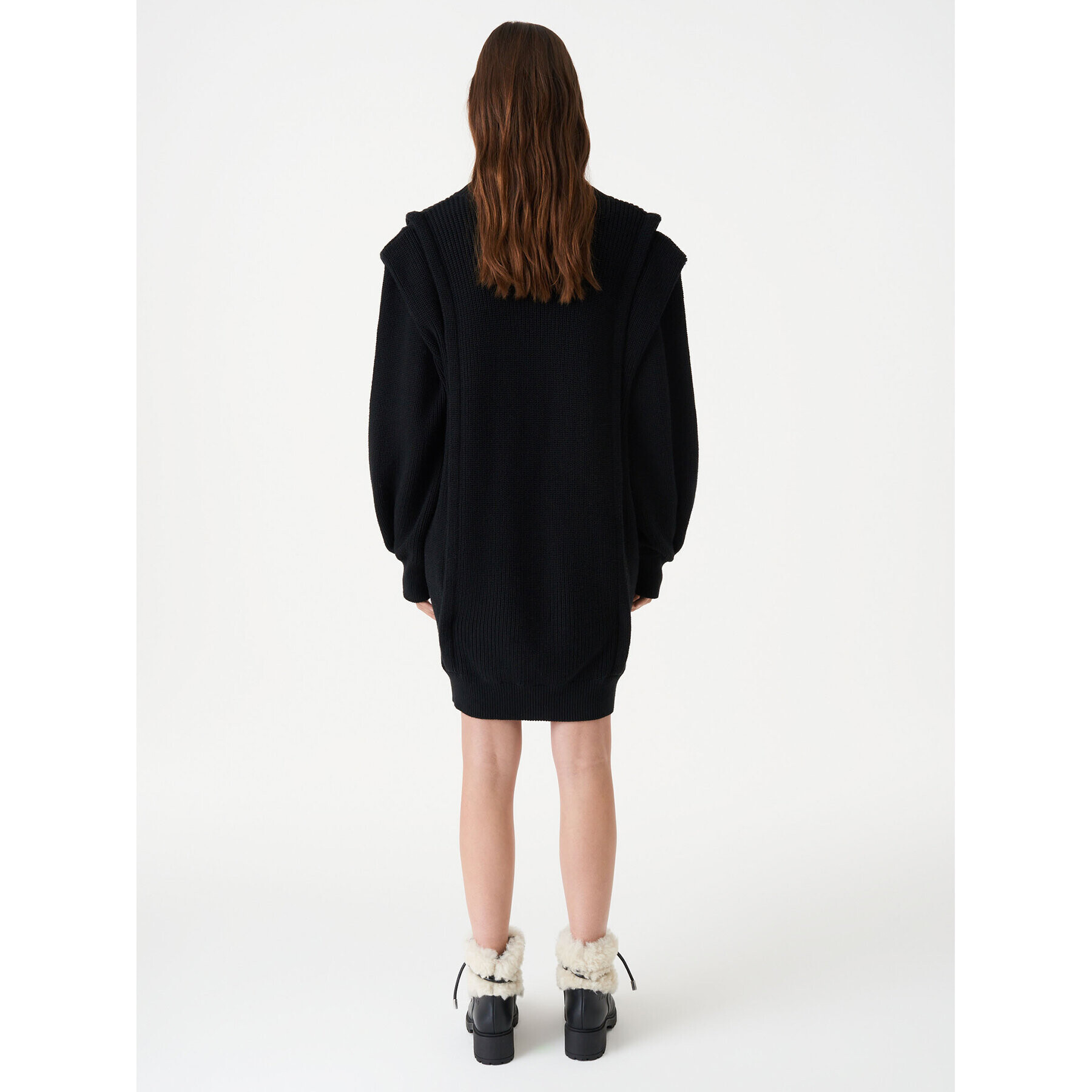IRO Плетена рокля Lorely AR641 Черен Relaxed Fit - Pepit.bg