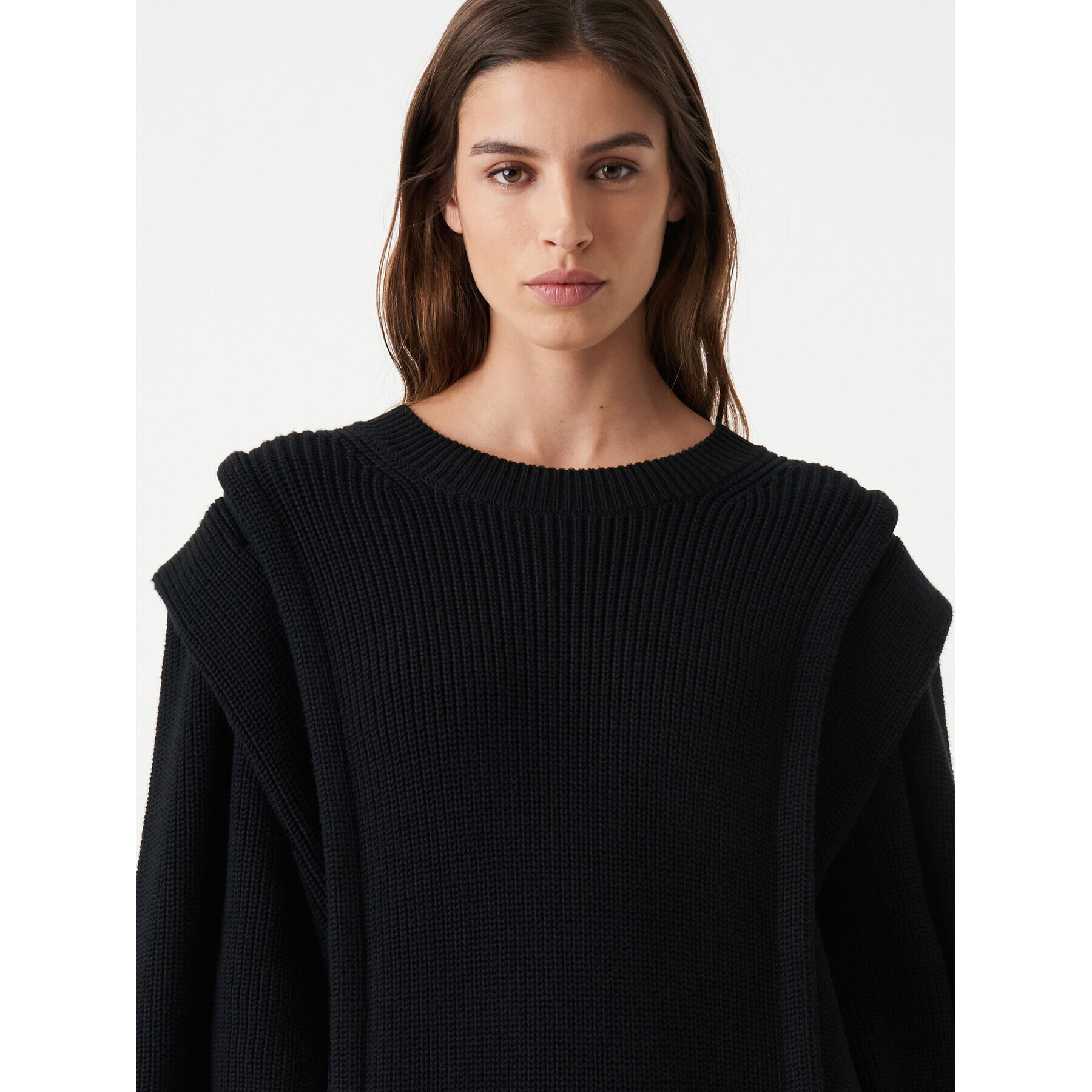 IRO Плетена рокля Lorely AR641 Черен Relaxed Fit - Pepit.bg