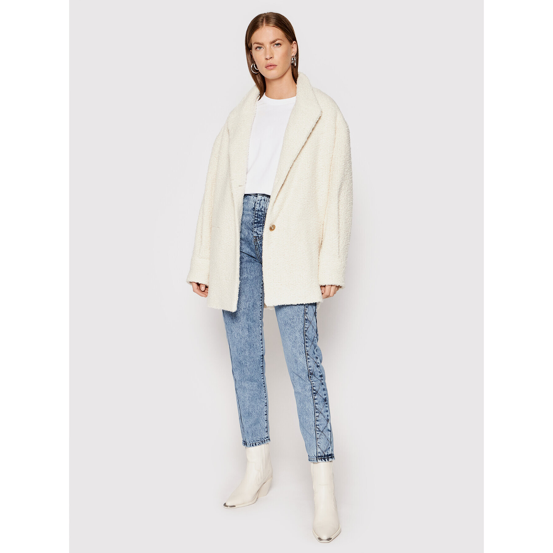 IRO Преходно палто Oken Бежов Relaxed Fit - Pepit.bg