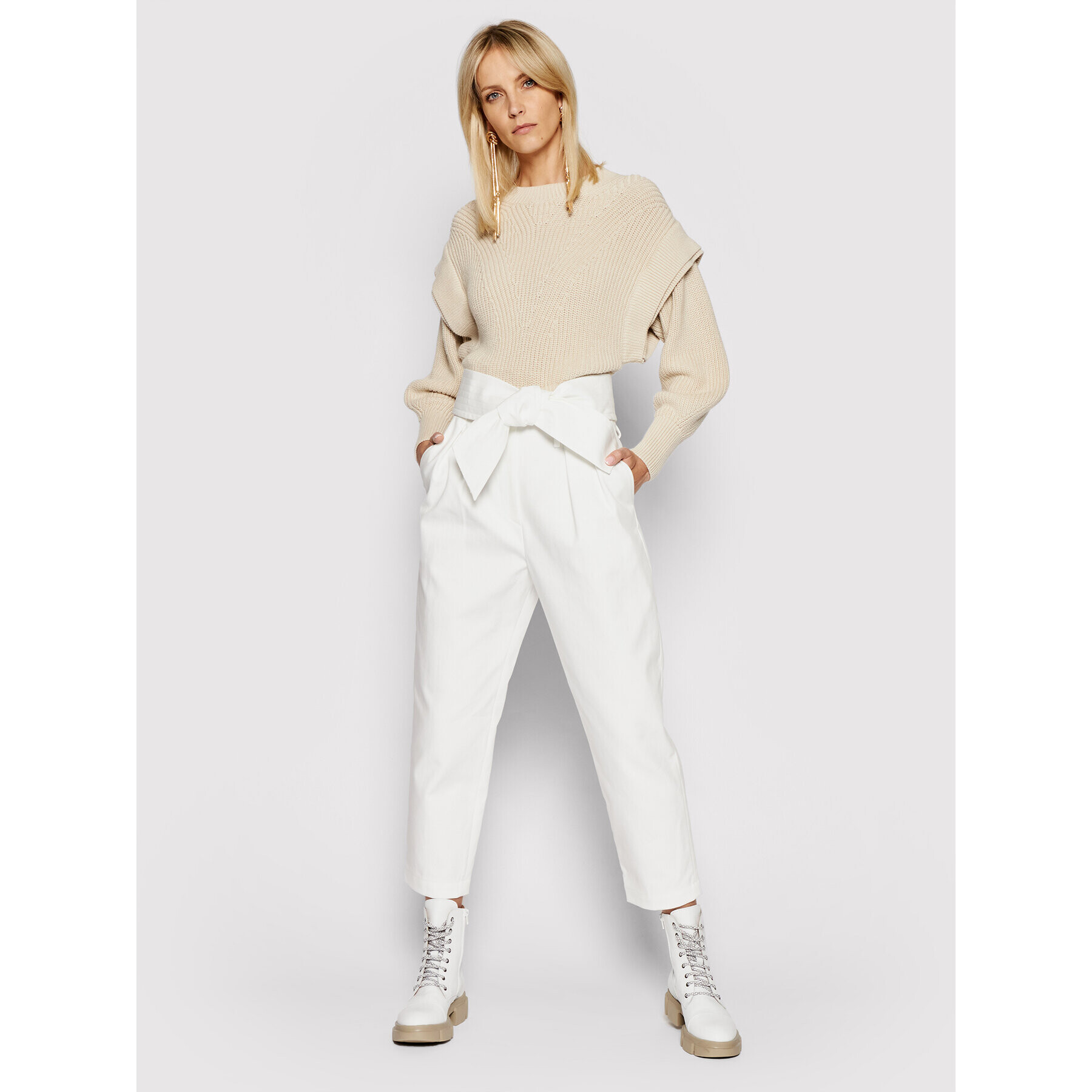 IRO Текстилни панталони Ritokie A0035 Бял Regular Fit - Pepit.bg