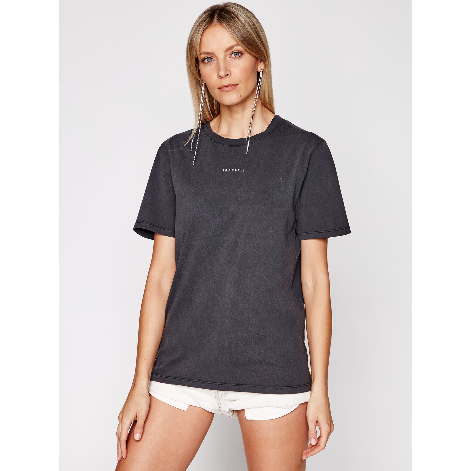 IRO Тишърт Perry A0283 Черен Regular Fit - Pepit.bg