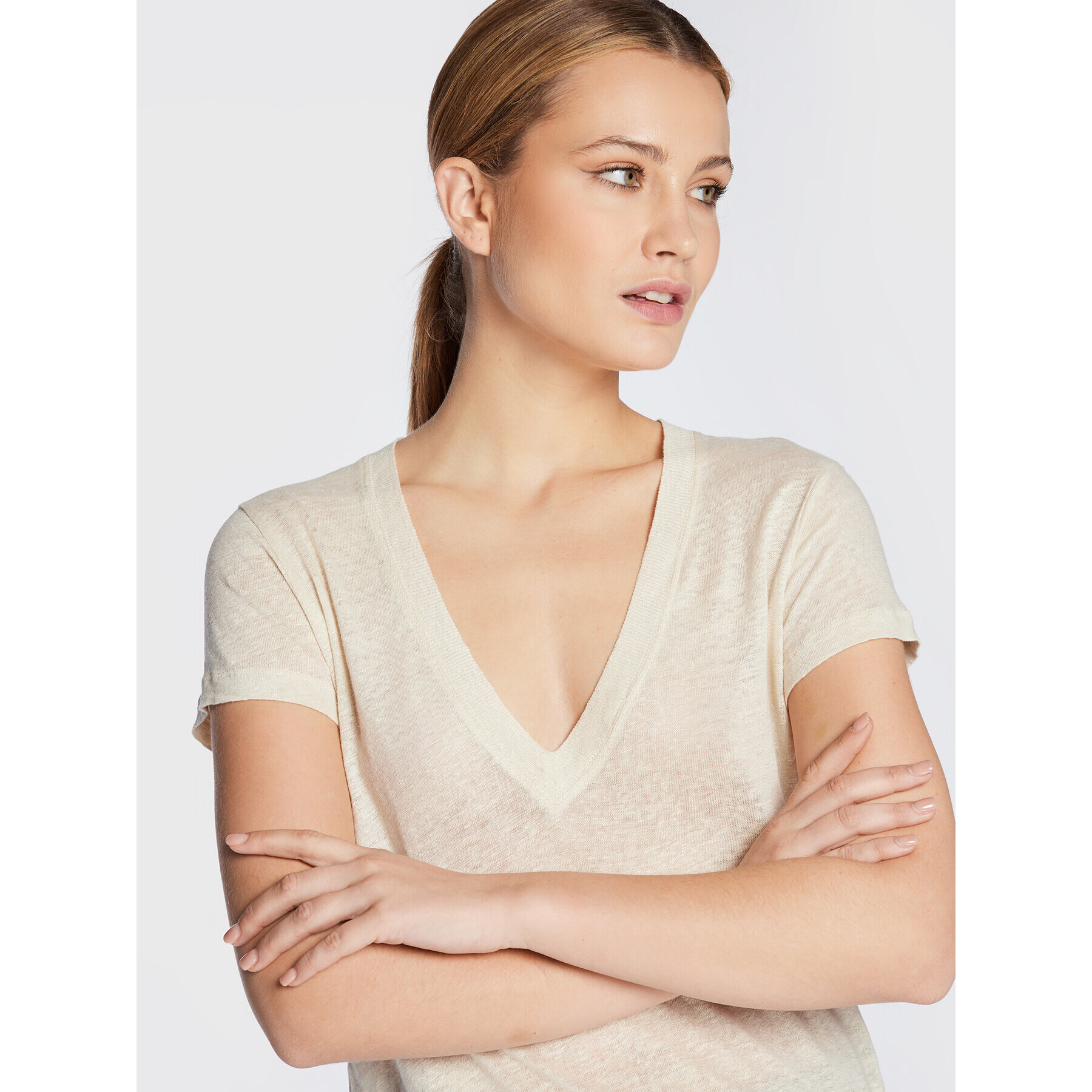 IRO Тишърт Rodeo AR288 Бежов Regular Fit - Pepit.bg