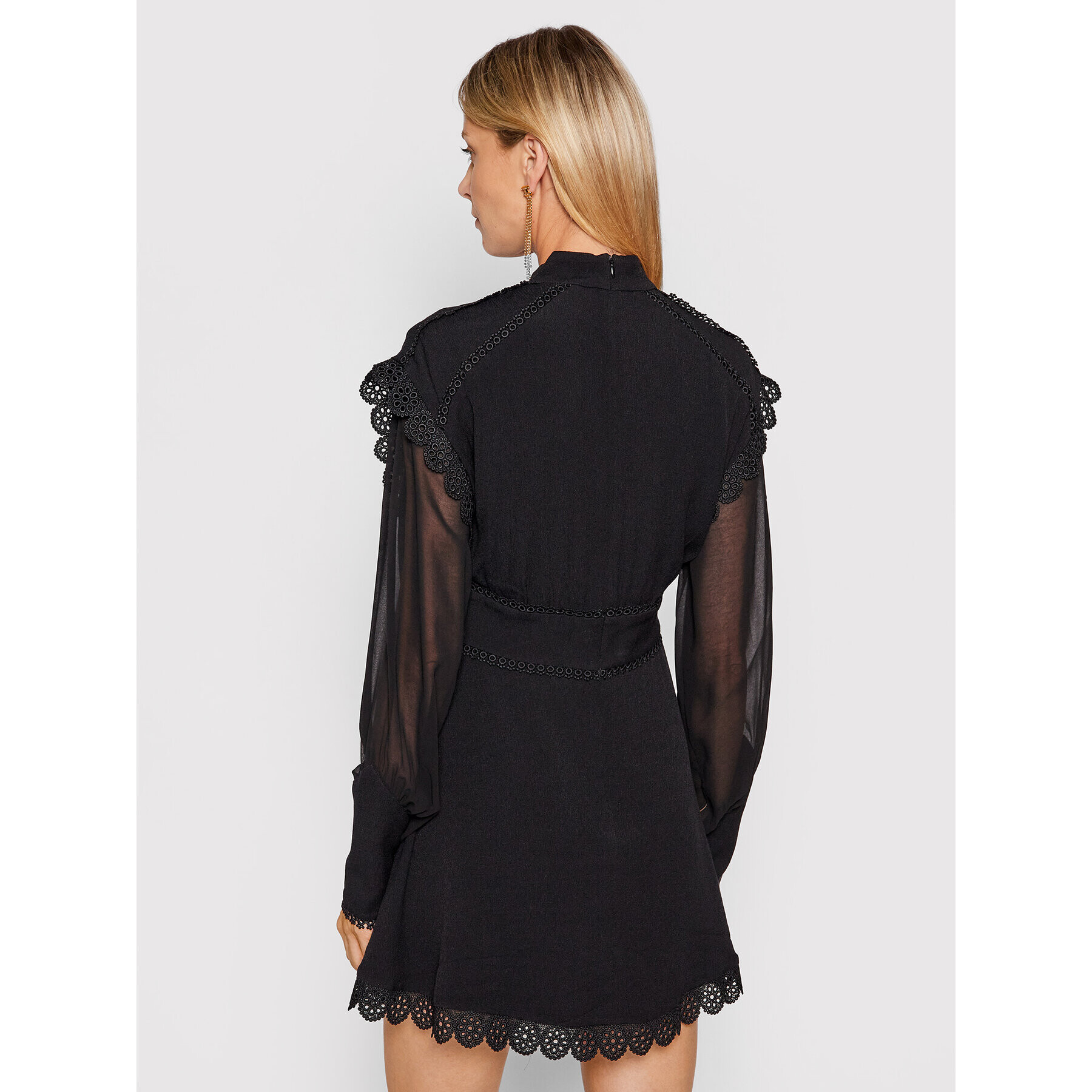 IXIAH Коктейлна рокля X211-80497 Черен Regular Fit - Pepit.bg