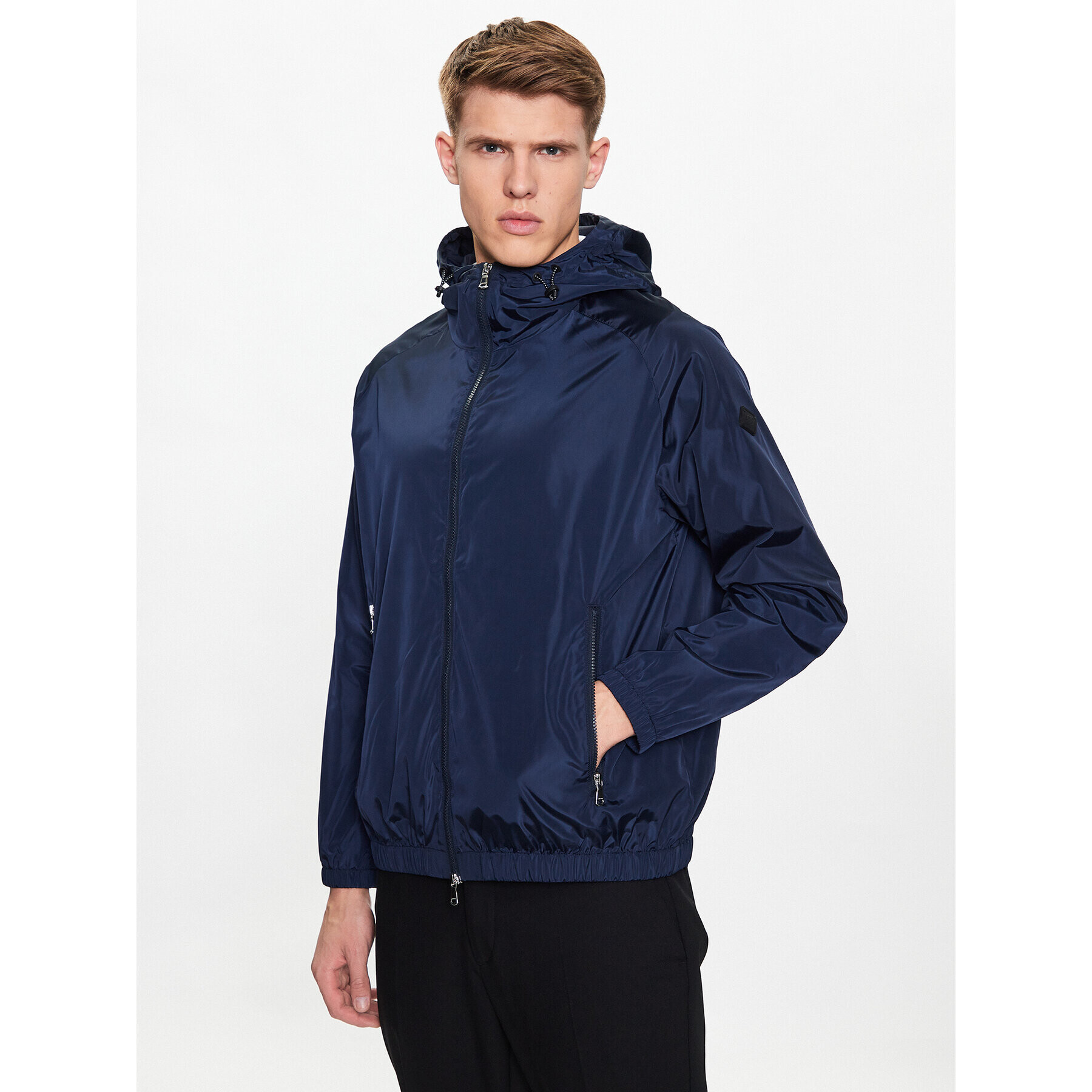 J.Lindeberg Преходно яке Trace Solid FMOW07703 Тъмносин Regular Fit - Pepit.bg