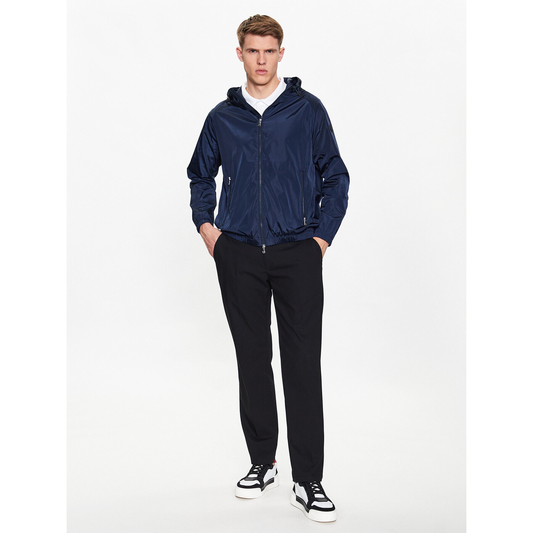 J.Lindeberg Преходно яке Trace Solid FMOW07703 Тъмносин Regular Fit - Pepit.bg